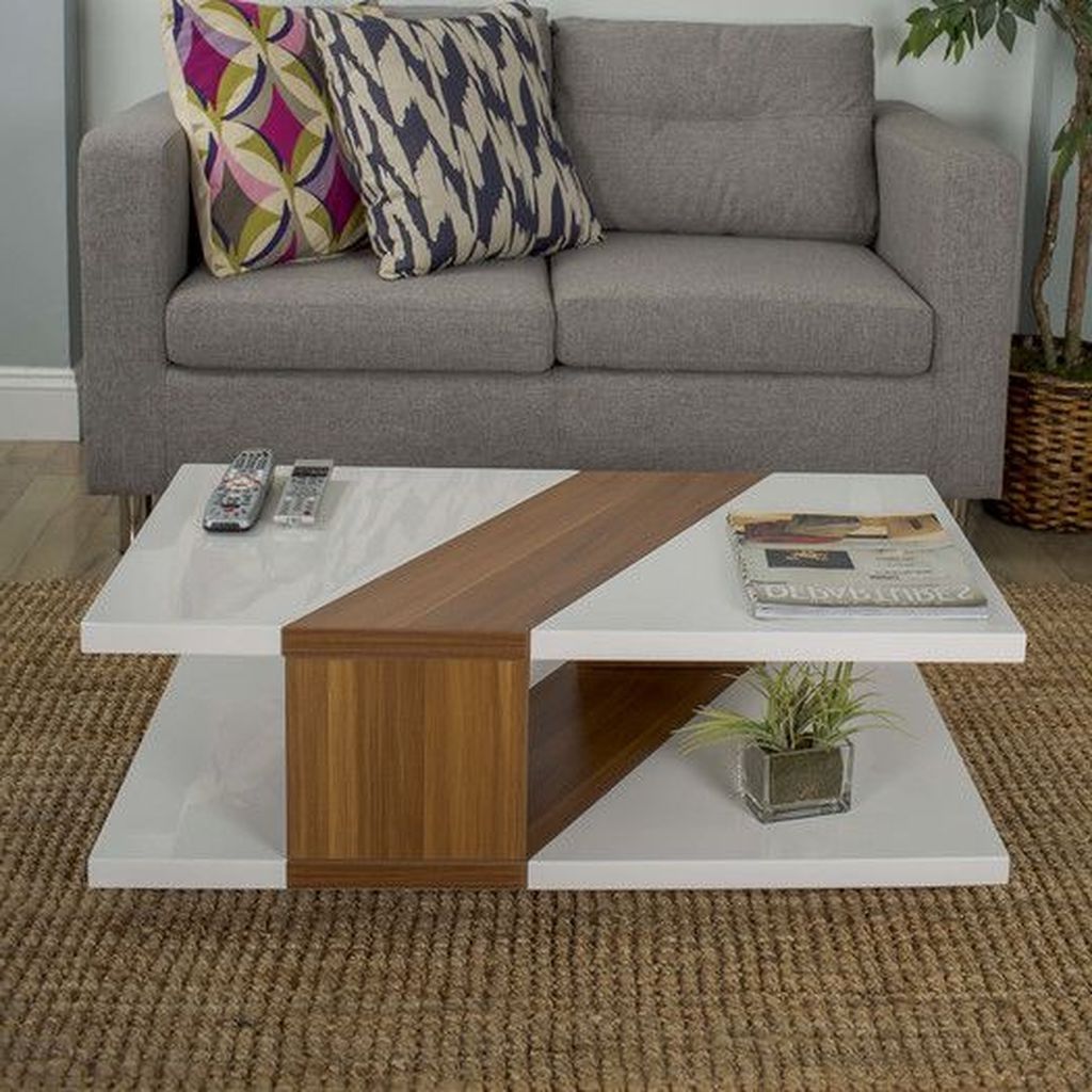 50 Popular Modern Coffee Table Ideas For Living Room – Sweetyhomee In 2020 Modern Wooden X Design Coffee Tables (View 3 of 15)