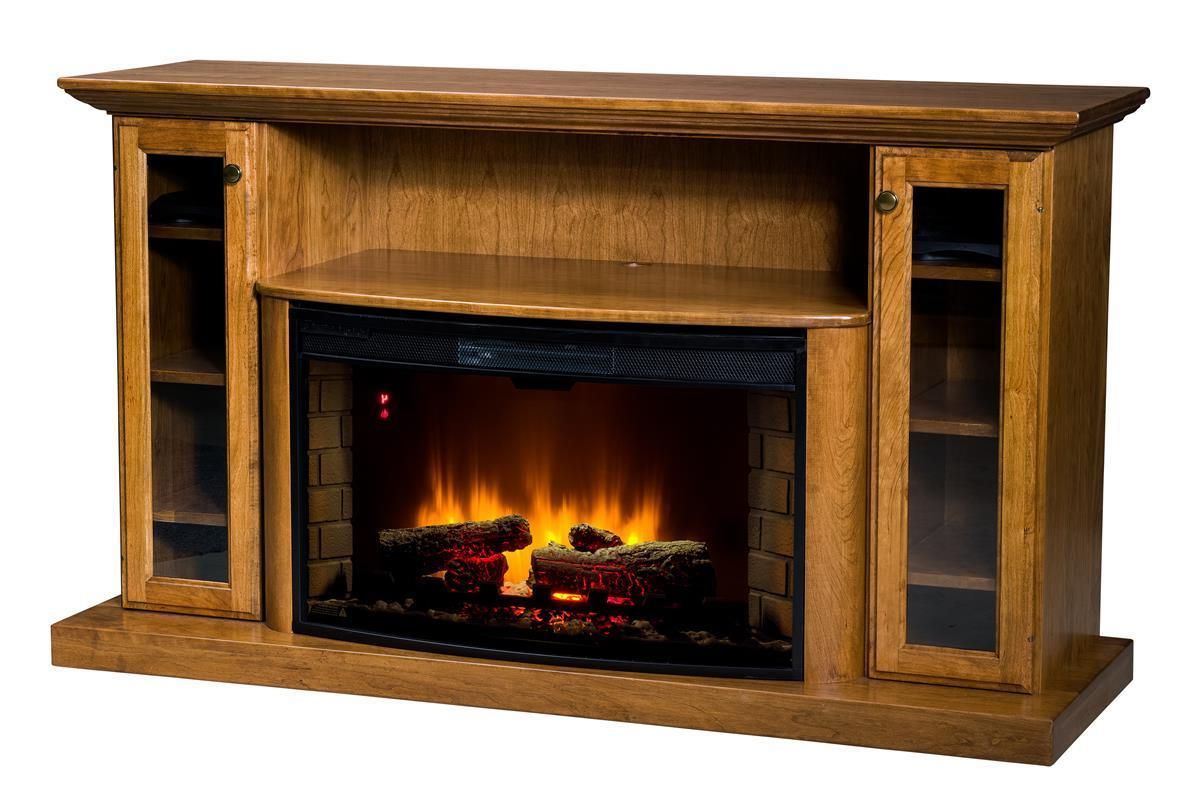 64" Electric Fireplace Entertainment Center From Dutchcrafters Amish Pertaining To 2020 Electric Fireplace Entertainment Centers (Photo 5 of 15)