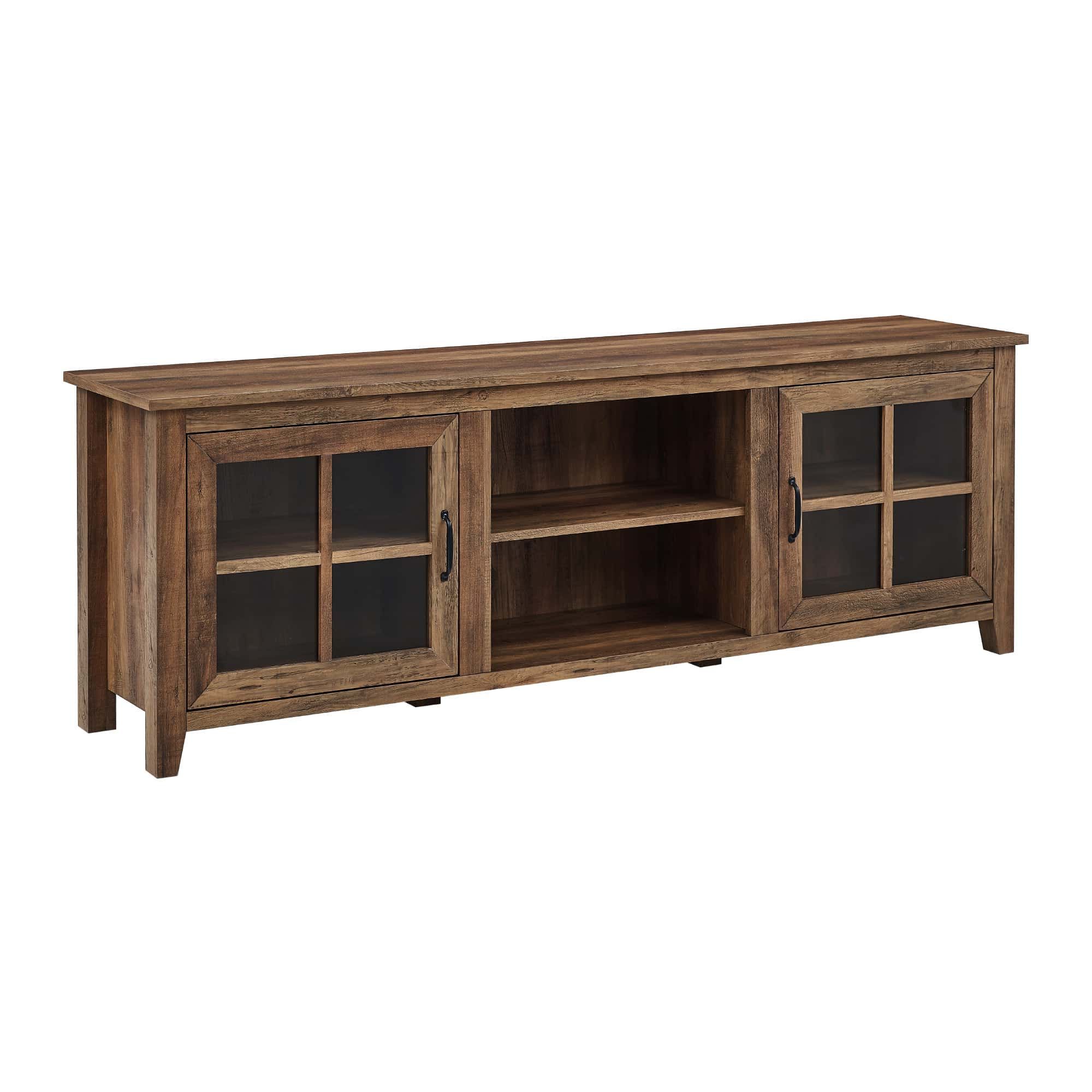 70 Inch Farmhouse Wood Tv Stand – Rustic Oakwalker Edison With Preferred Farmhouse Tv Stands For 70 Inch Tv (Photo 12 of 15)