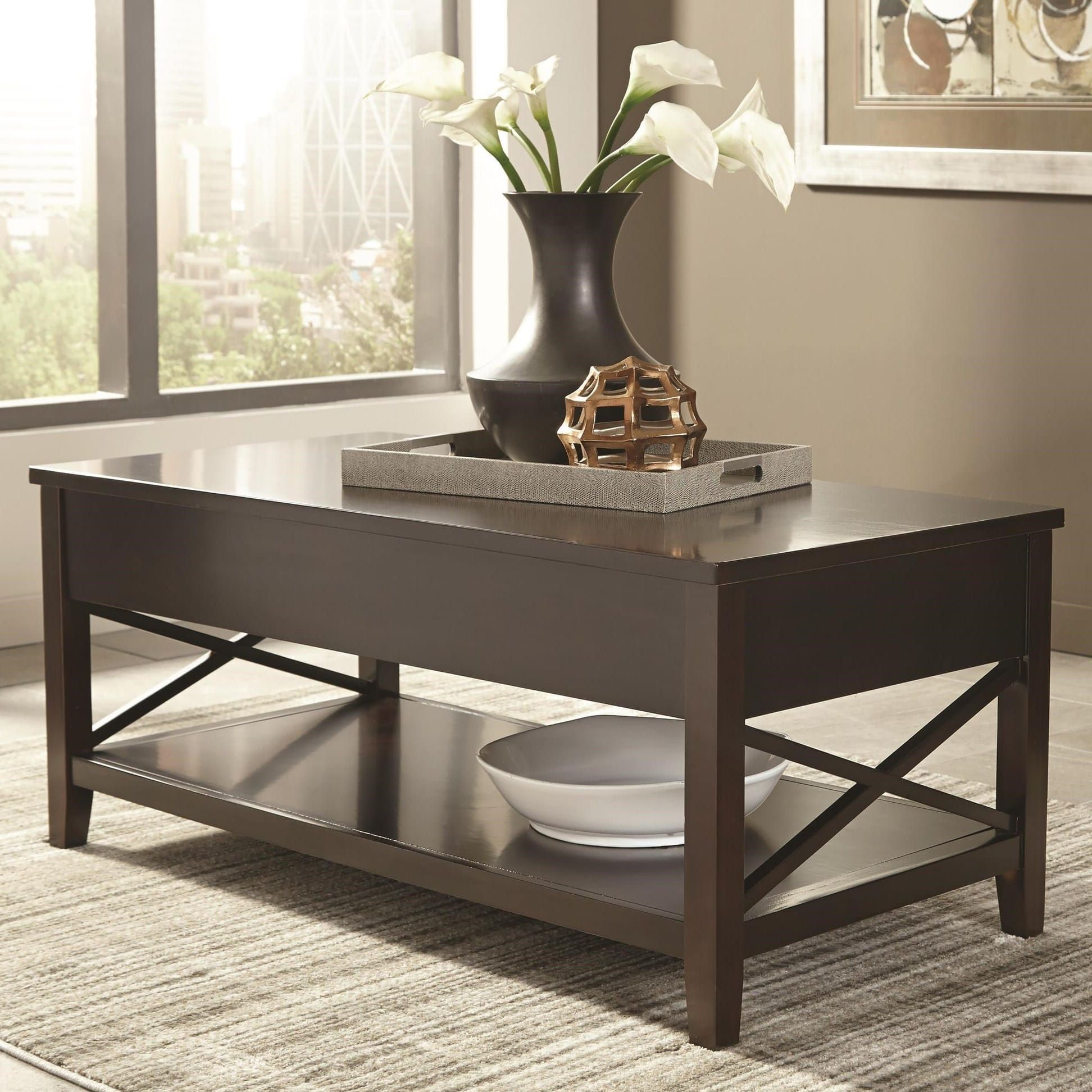 705688 Transitional Espresso Coffee Tablescott Living Pertaining To Famous Transitional Square Coffee Tables (View 13 of 15)