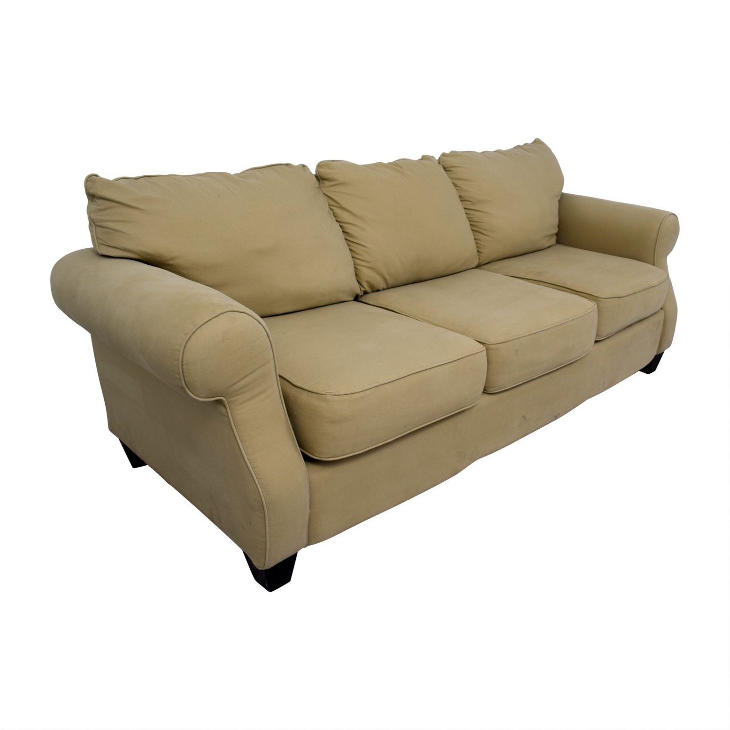 [%90% Off – Beige Three Cushion Curved Arm Sofa / Sofas In Most Popular Sofas With Curved Arms|sofas With Curved Arms Throughout Fashionable 90% Off – Beige Three Cushion Curved Arm Sofa / Sofas|favorite Sofas With Curved Arms Regarding 90% Off – Beige Three Cushion Curved Arm Sofa / Sofas|most Current 90% Off – Beige Three Cushion Curved Arm Sofa / Sofas For Sofas With Curved Arms%] (Photo 9 of 15)
