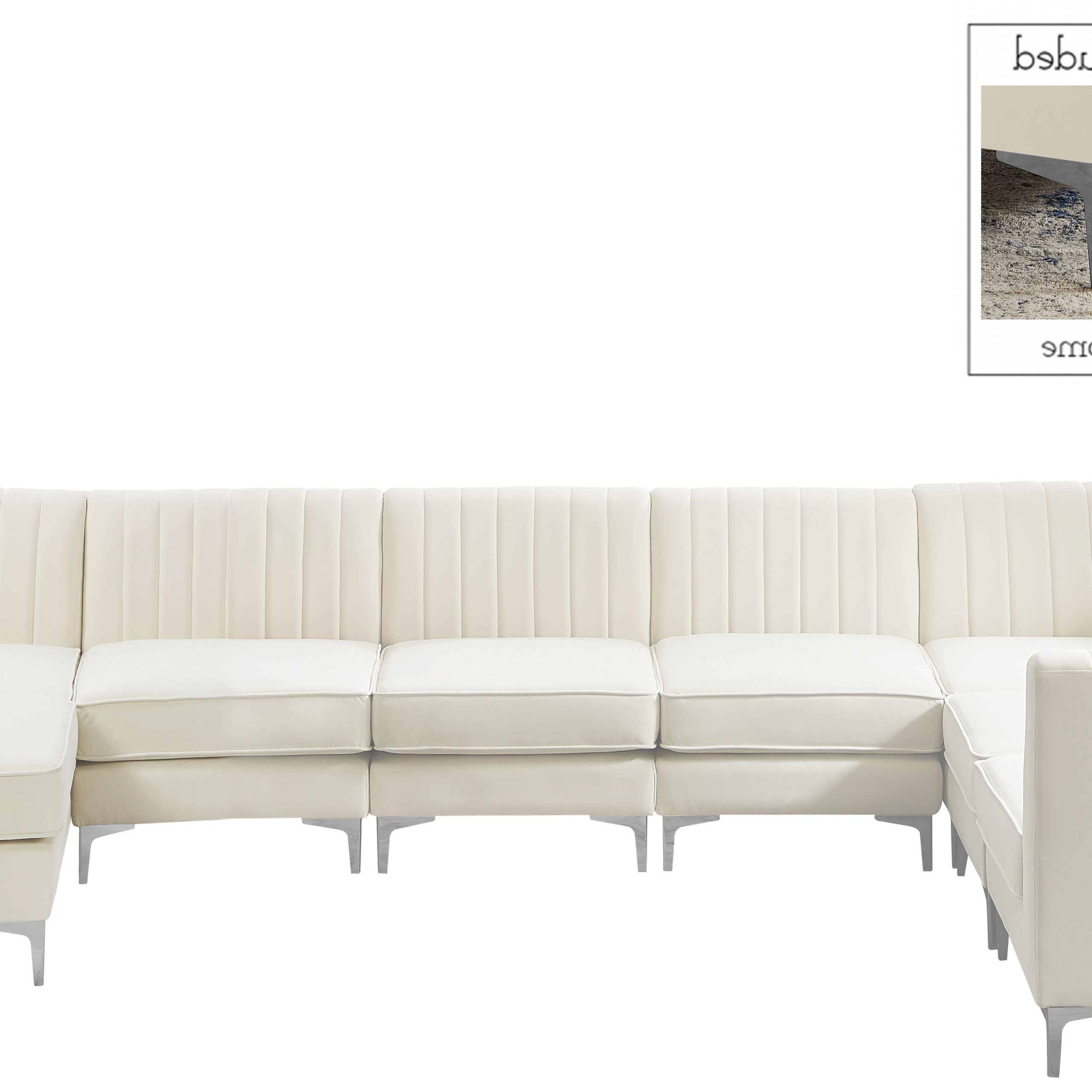 Alina Cream Velvet Modular Sectional – New Lots Furniture Online Store Throughout Most Popular Cream Velvet Modular Sectionals (View 5 of 15)