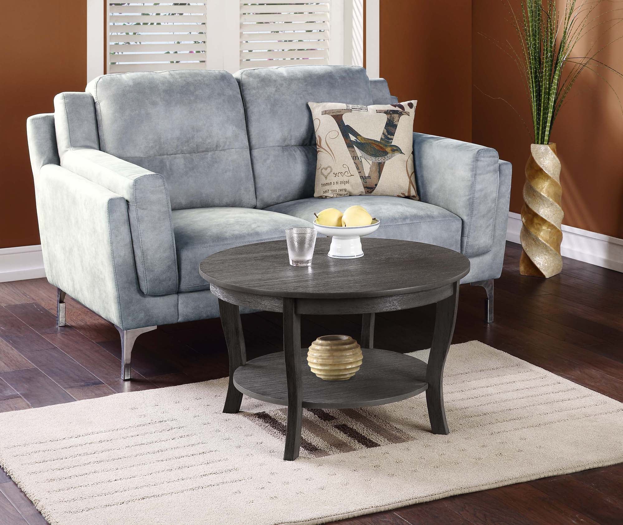 American Heritage Round Coffee Tables Inside Most Up To Date Convenience Concepts American Heritage Round Coffee Table – Walmart (Photo 1 of 15)