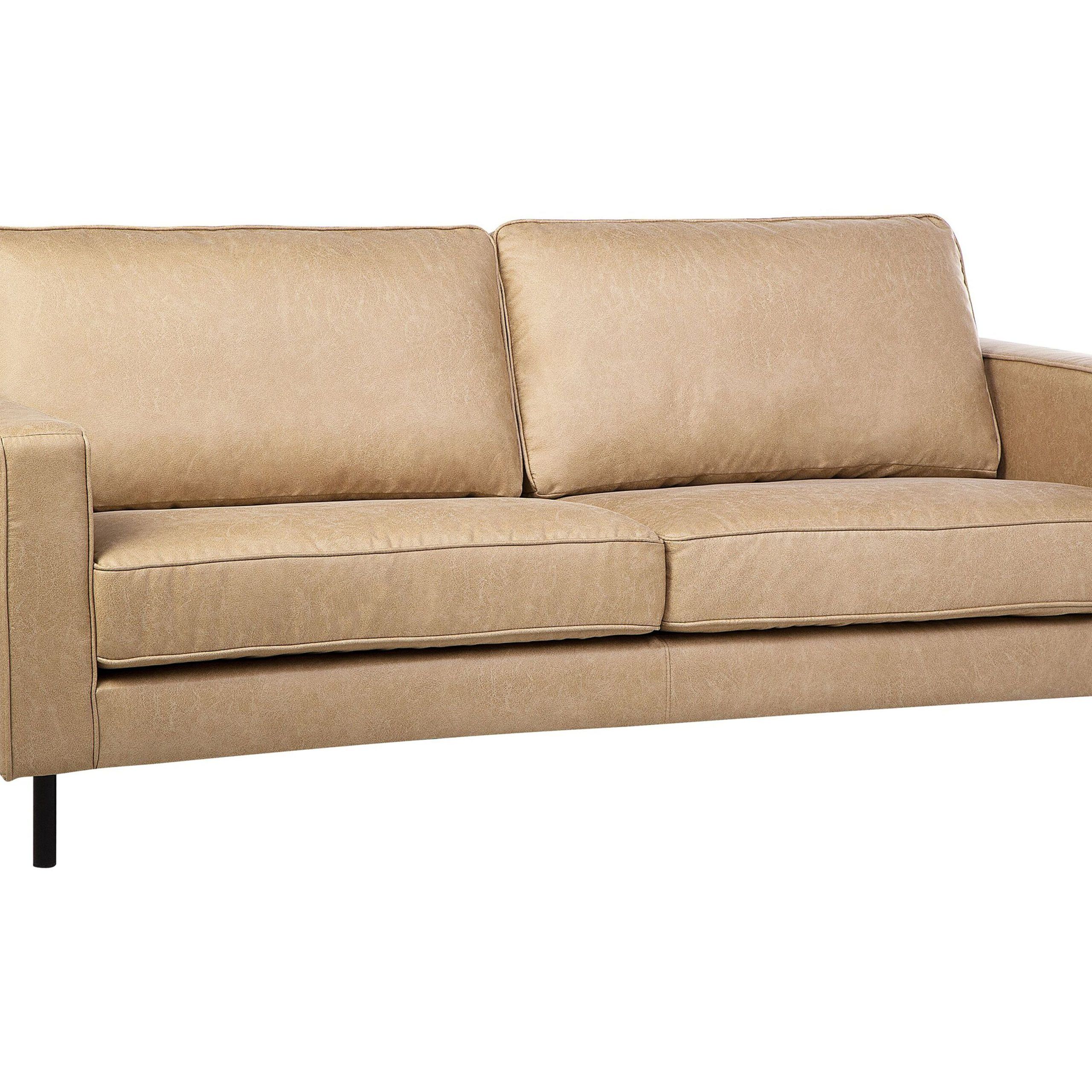 Beliani.co.uk With Well Known Traditional 3 Seater Faux Leather Sofas (Photo 8 of 15)