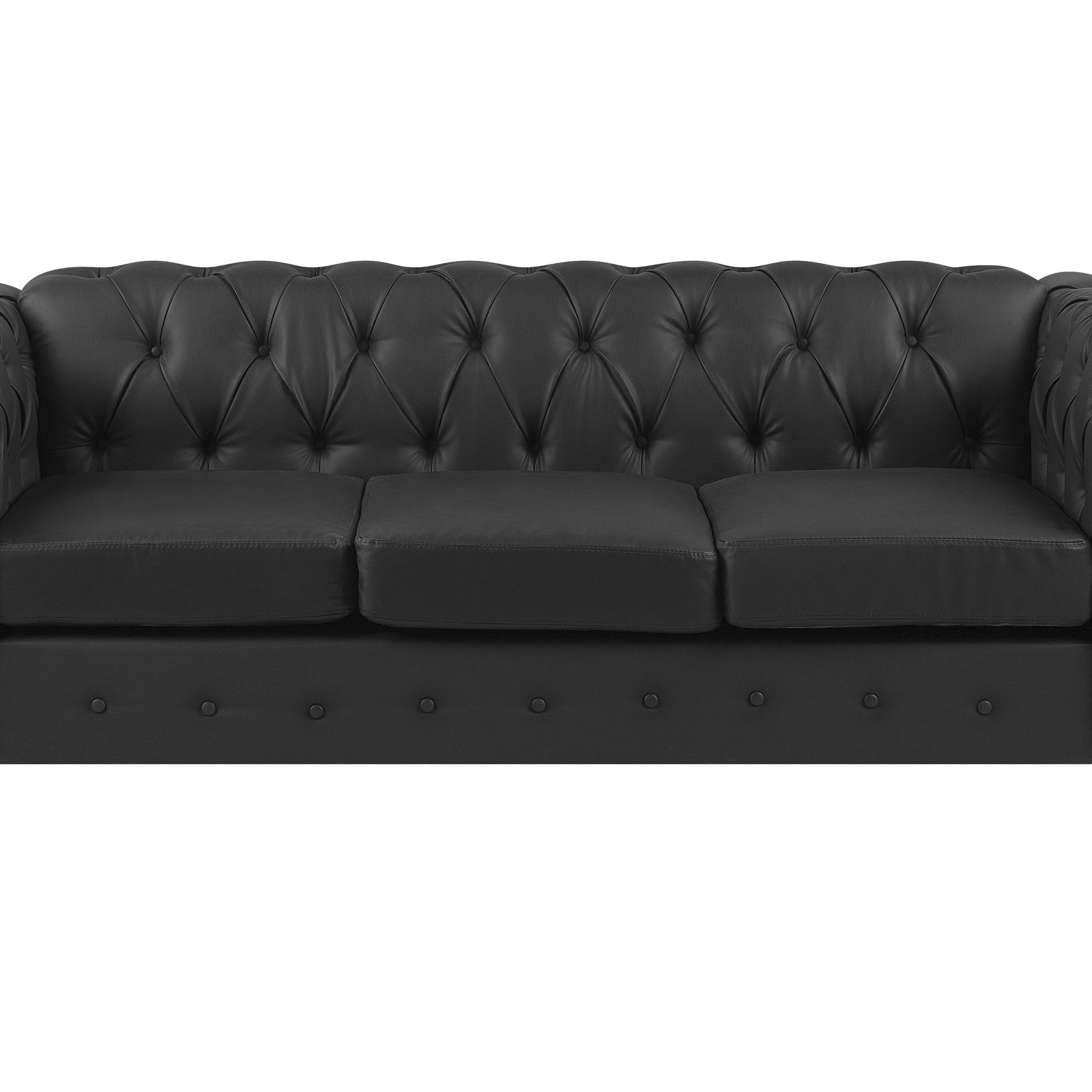 Beliani.it Pertaining To Most Recently Released Traditional 3 Seater Faux Leather Sofas (Photo 12 of 15)