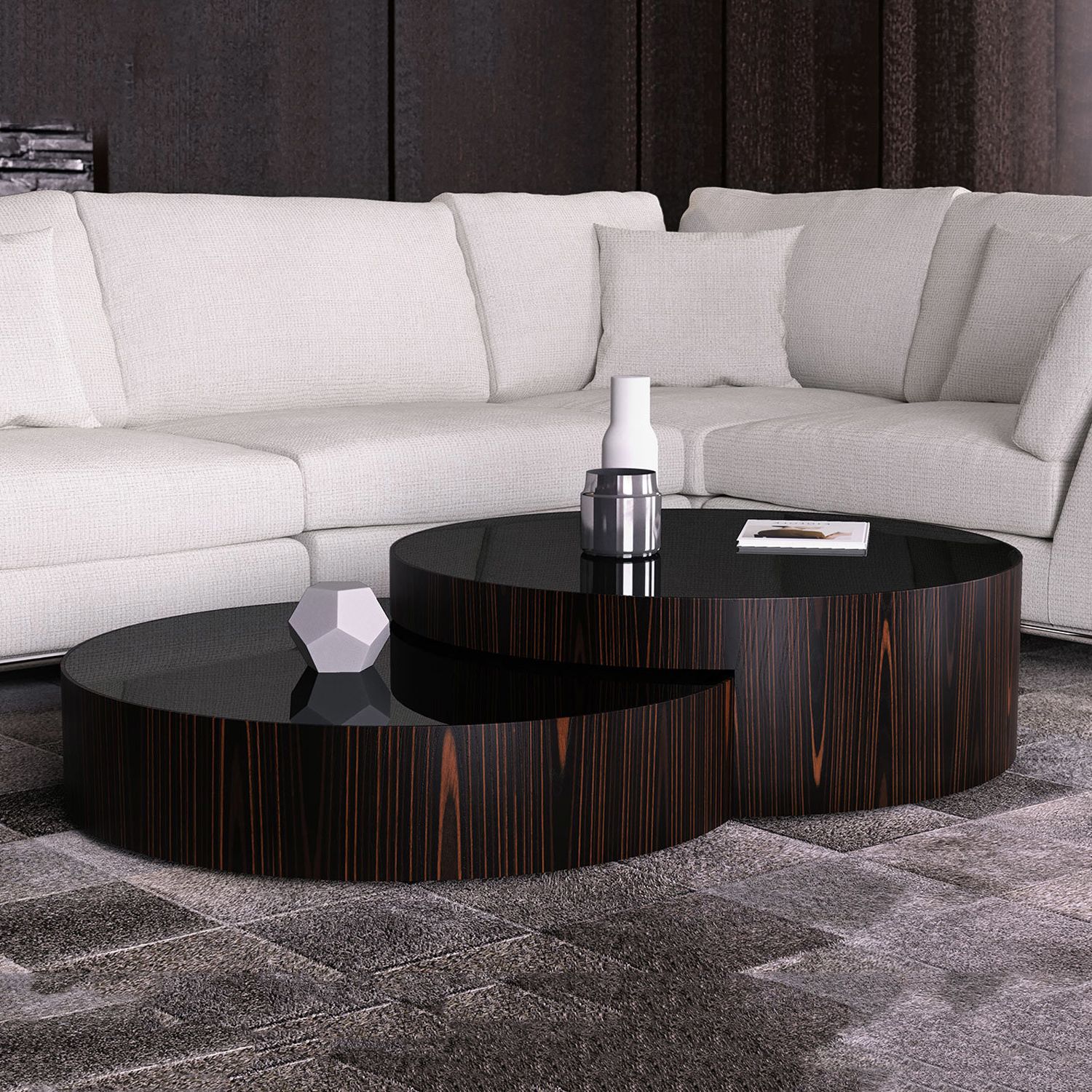 Berkeley Nesting Coffee Tables (black Glass + Cathedral Ebony For Famous Modern Nesting Coffee Tables (View 14 of 15)