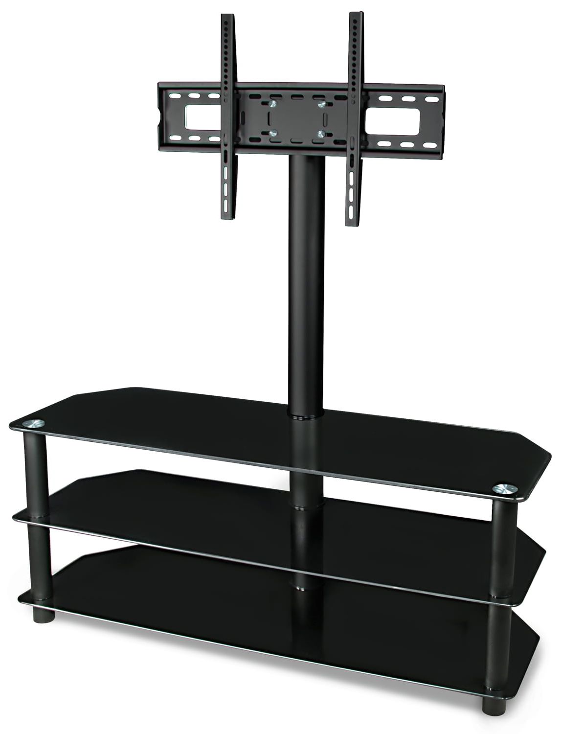 Best And Newest Buy Mount It! Tv Stand With Mount And Glass Shelving, Living Room Throughout Top Shelf Mount Tv Stands (View 14 of 15)