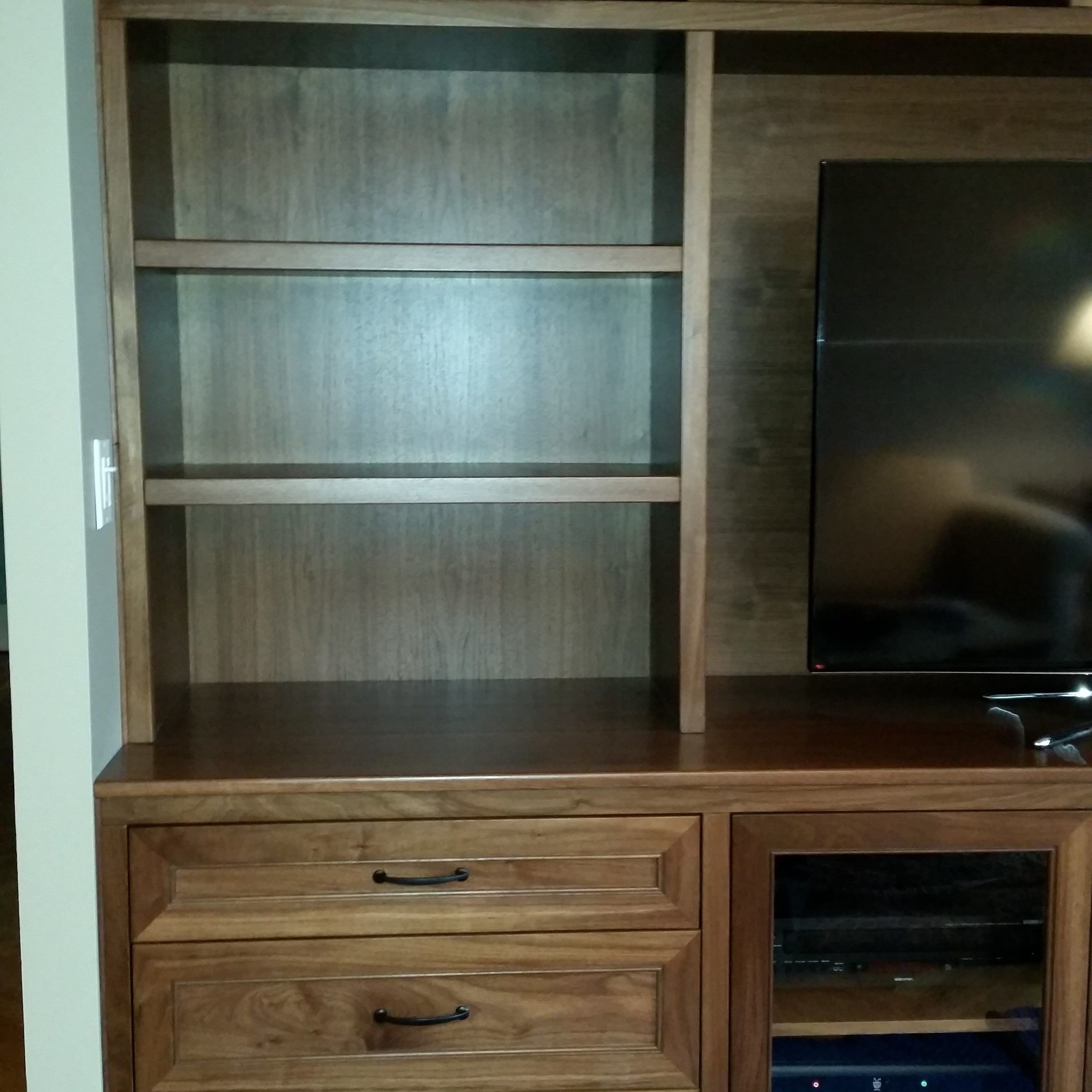 Best And Newest Hand Crafted Walnut Entertainment Centerscompetitive Woodcraft With Regard To Walnut Entertainment Centers (View 4 of 15)