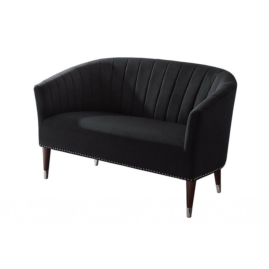 Black Velvet Sofa, Living Room Within Best And Newest Black Velvet 2 Seater Sofa Beds (View 5 of 15)