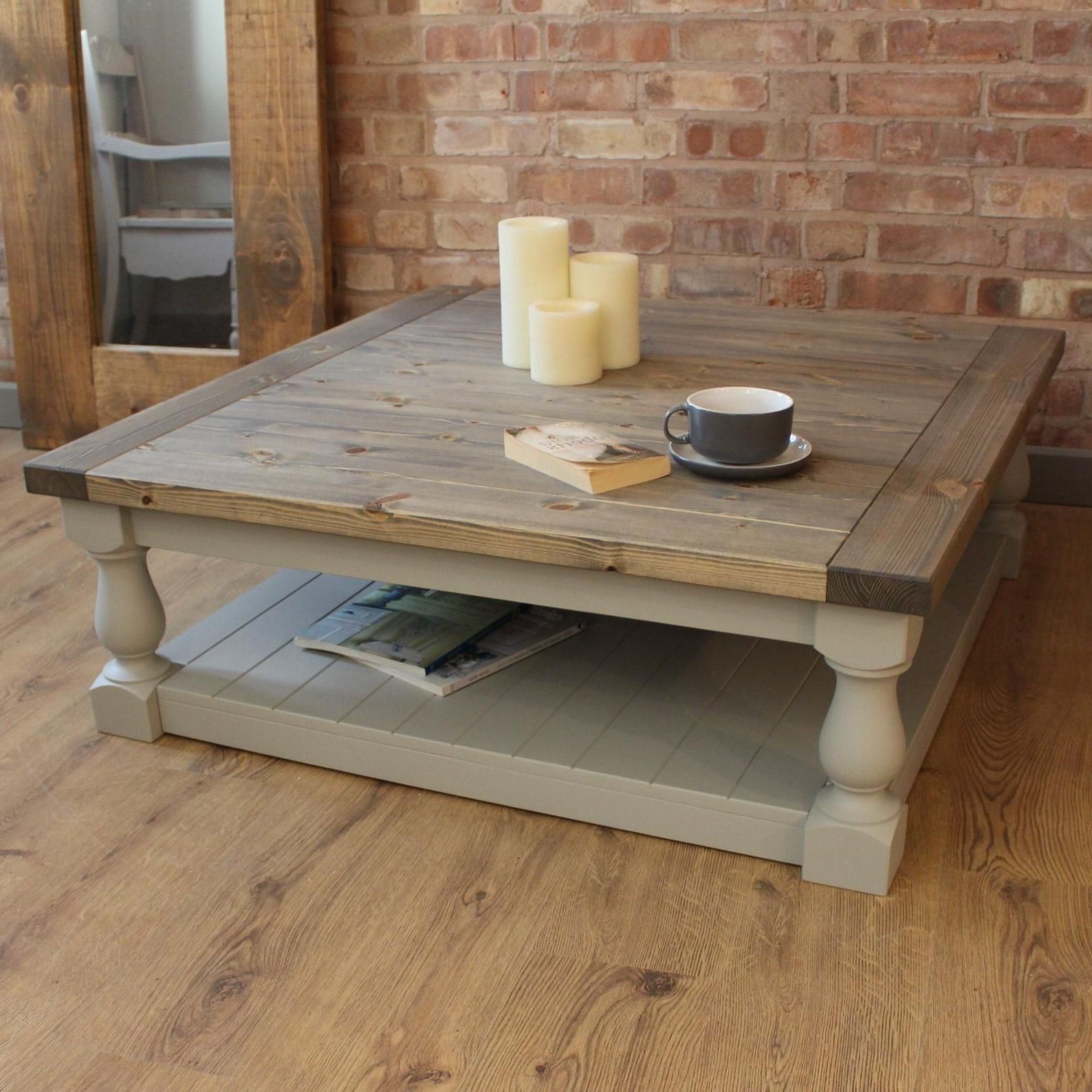 Bring A Rustic Touch To Your Home With A Square Farmhouse Coffee Table Inside Favorite Transitional Square Coffee Tables (View 15 of 15)