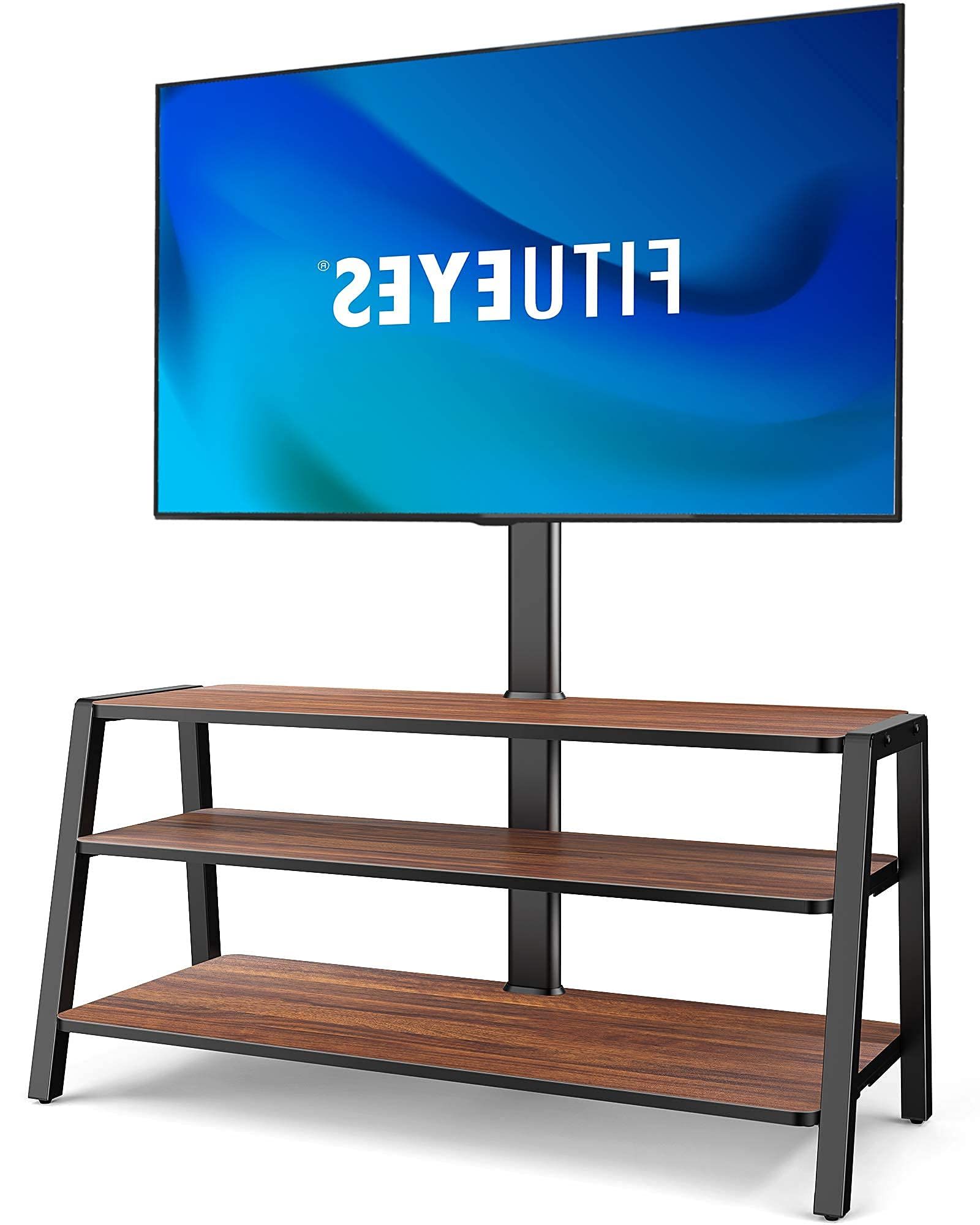 Buy Fitueyes 3 Tier Floor Tv Stand For 37 70 Inch Tvs Entertainment Throughout 2019 Tier Stands For Tvs (View 10 of 15)