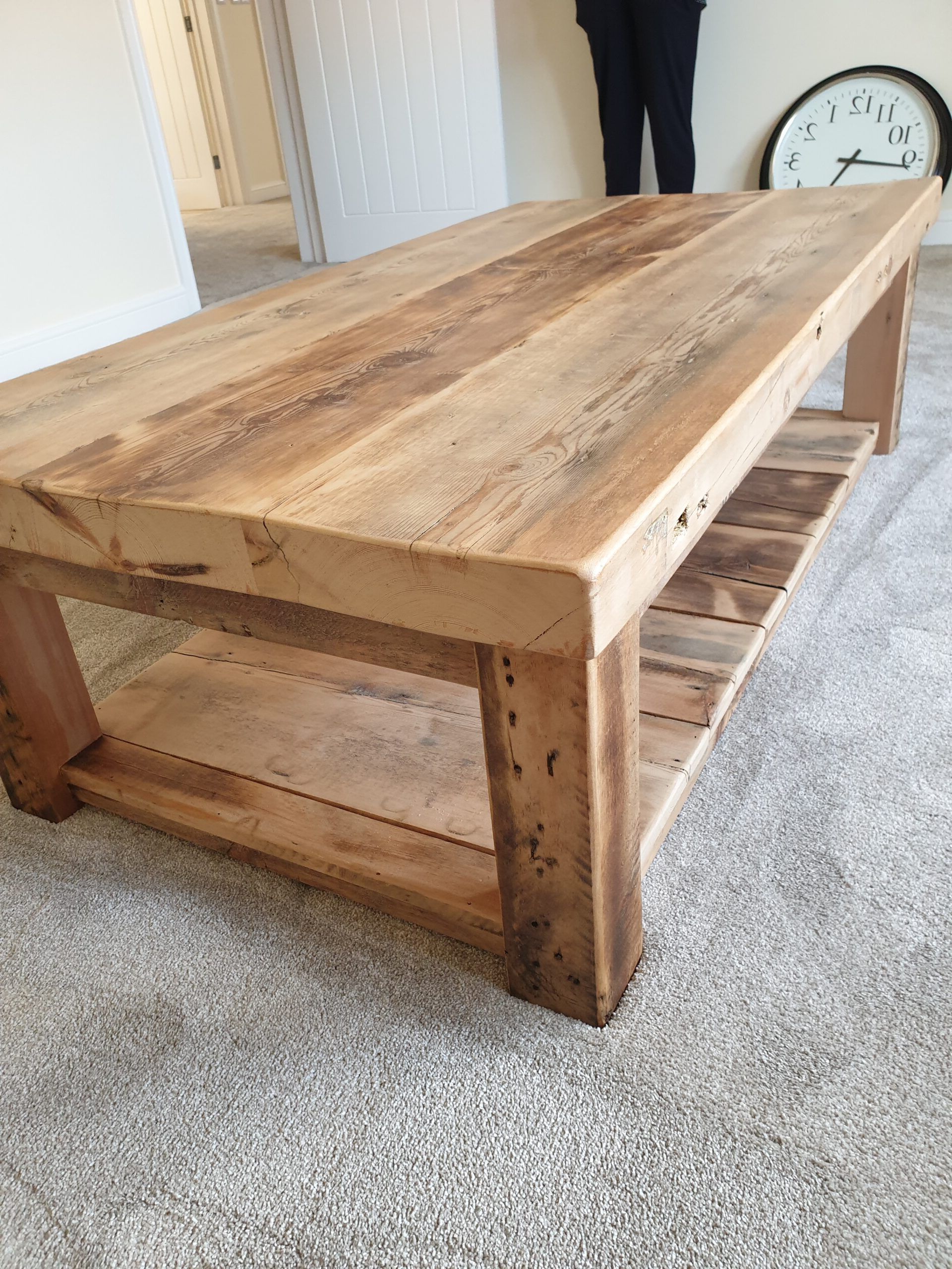 Buy Rustic Wood Coffee Table Made From Reclaimed Timber For 2019 Pemberly Row Replicated Wood Coffee Tables (View 8 of 15)