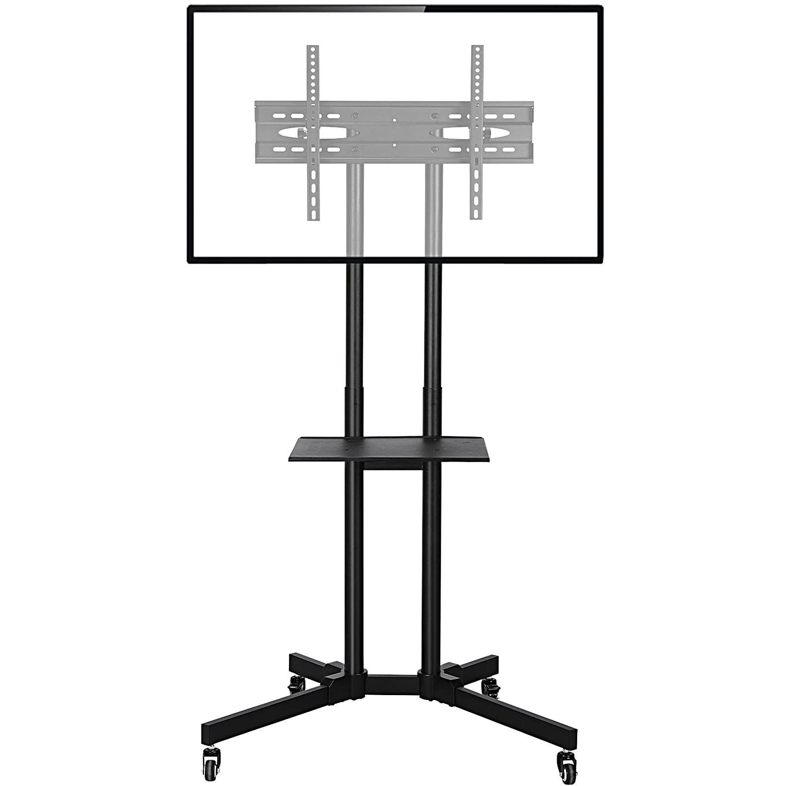 Buy Yaheetech Mobile Tv Stand On Wheels For 32” 75” Screens, Height Pertaining To Latest Foldable Portable Adjustable Tv Stands (View 13 of 15)