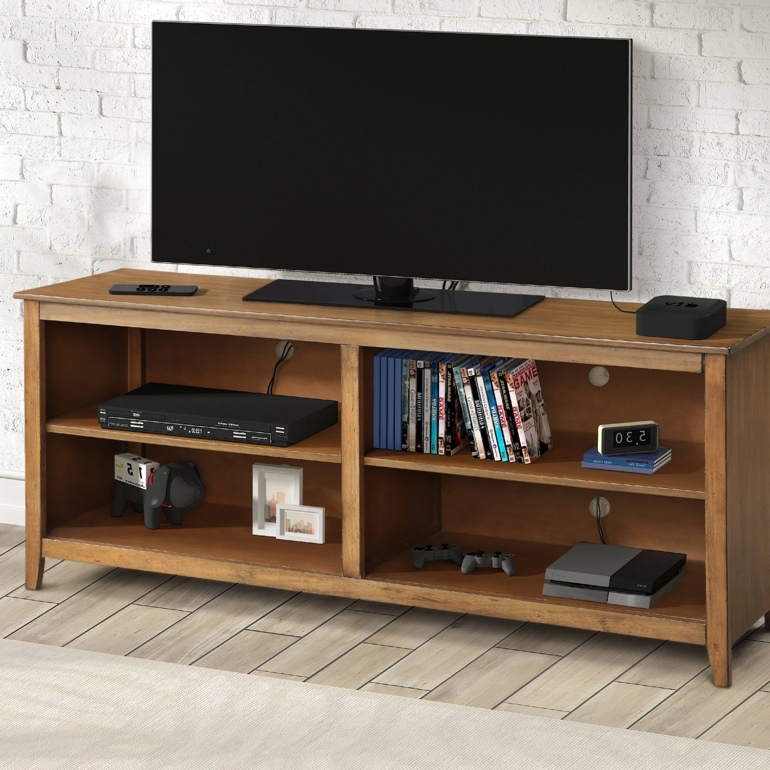 Cafe Tv Stands With Storage With Most Up To Date Harper & Bright Designs Wood Tv Stand With Storage For Tv Up To  (View 11 of 15)
