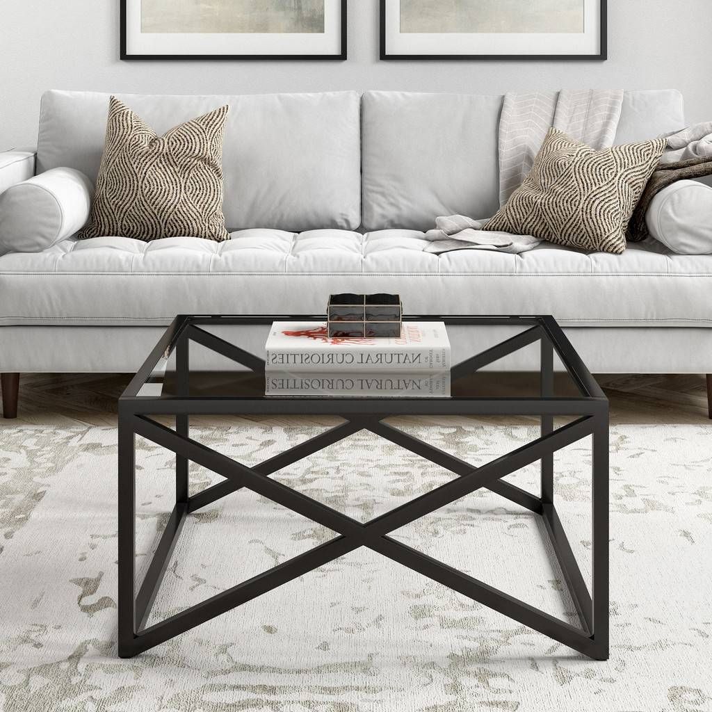 Calix Square Blackened Bronze Coffee Table – Hudson & Canal Ct0860 For Famous Addison&lane Calix Square Tables (View 2 of 15)
