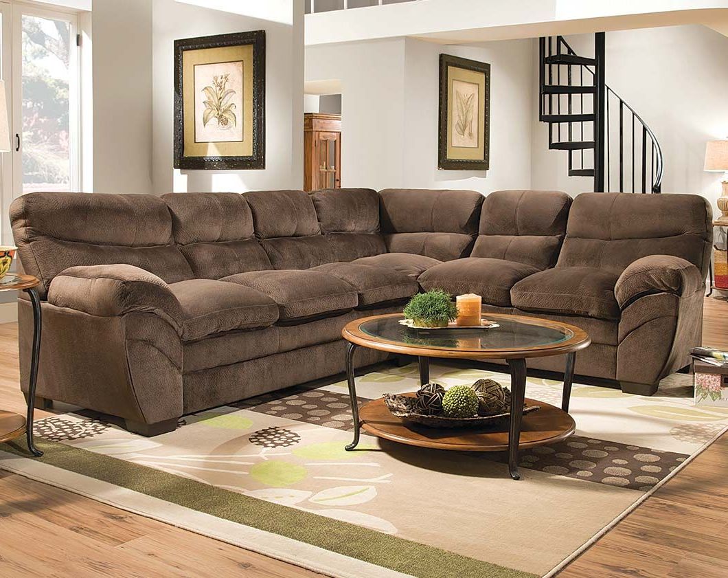 Challenger Chocolate 2 Piece Sectional Sofa (View 4 of 15)