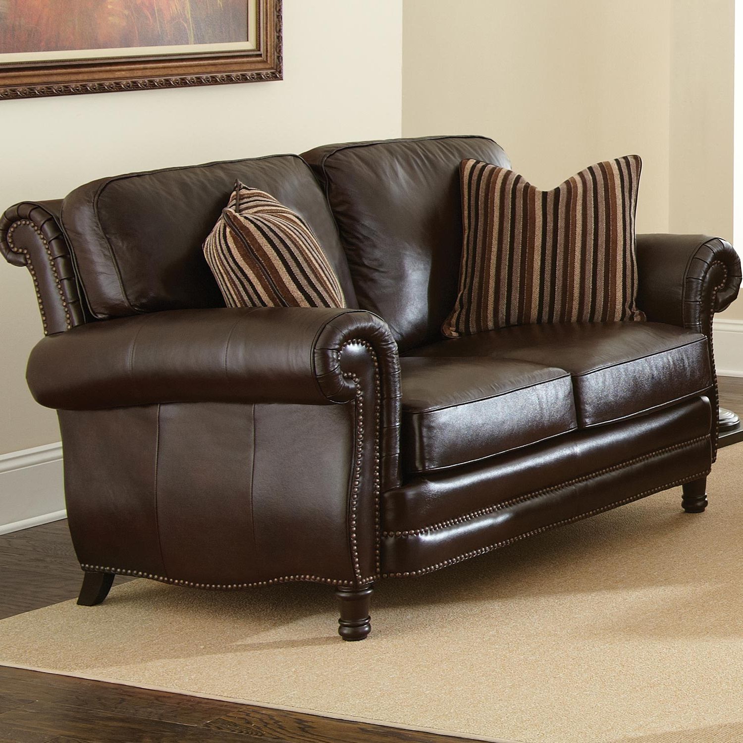 Chateau 3 Piece Leather Sofa Set – Antique Chocolate Brown (Photo 1 of 15)