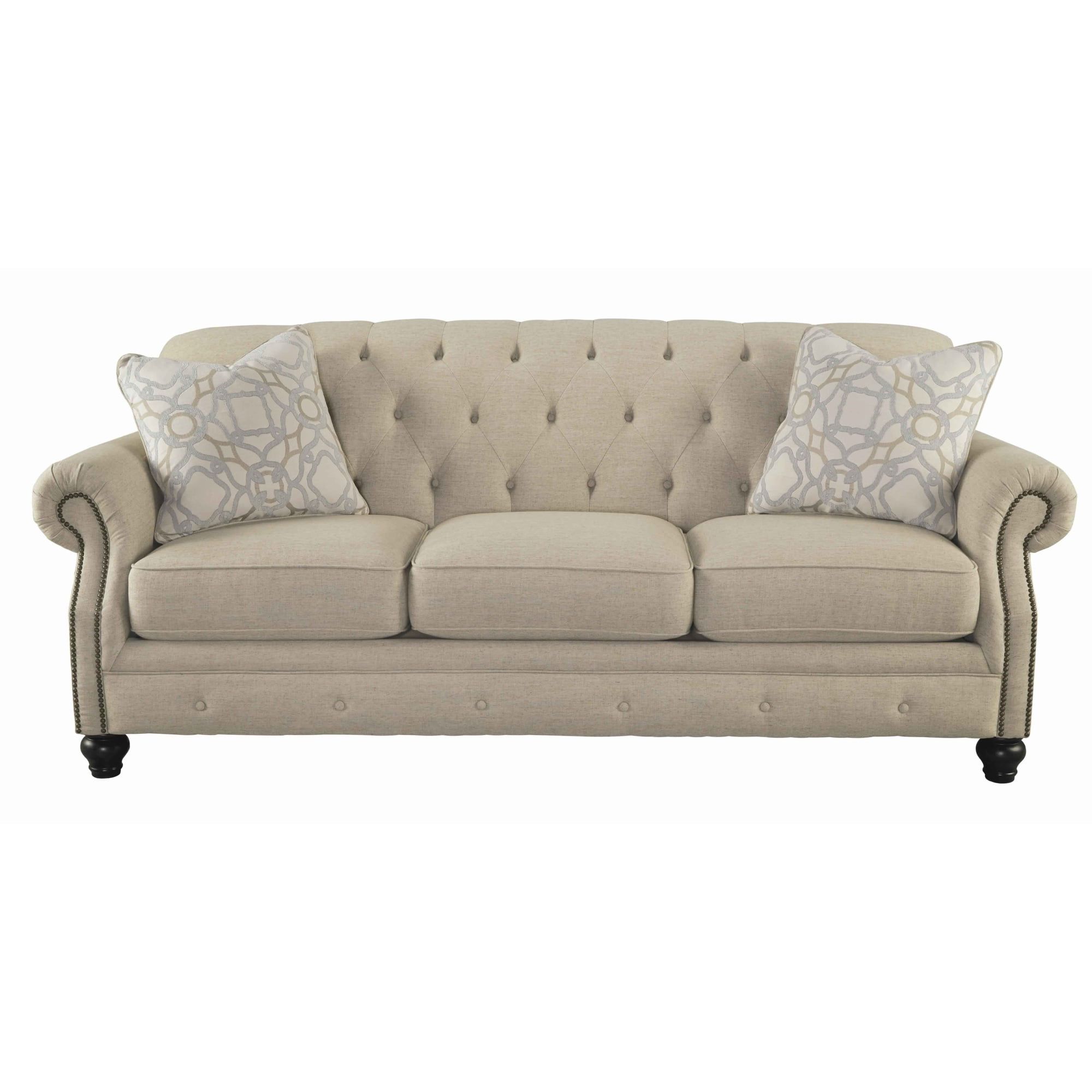 Chesterfield Design Fabric Upholstered Sofa With Button Tufted Back Inside Fashionable Tufted Upholstered Sofas (View 7 of 15)