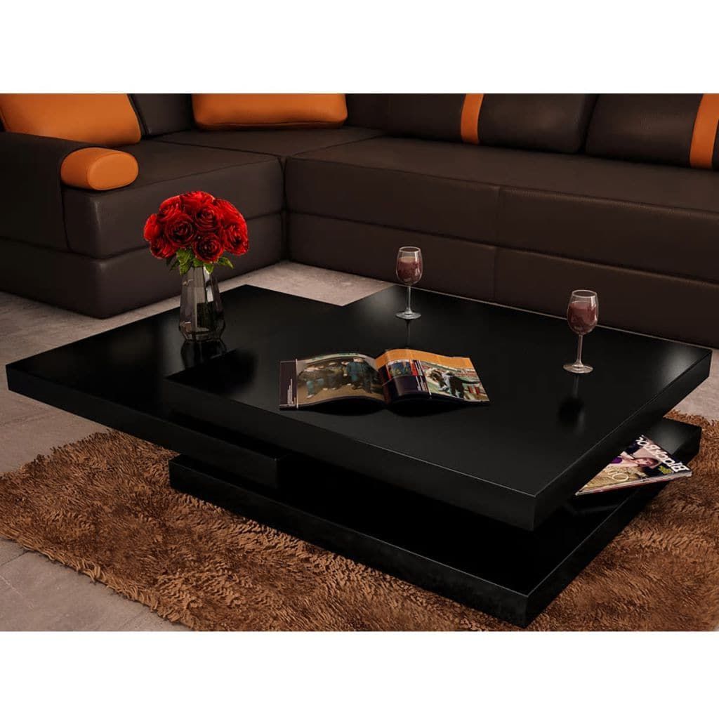 Coffee Table 3 Tiers High Gloss Black – Simple Deals Within Most Current High Gloss Black Coffee Tables (View 8 of 15)