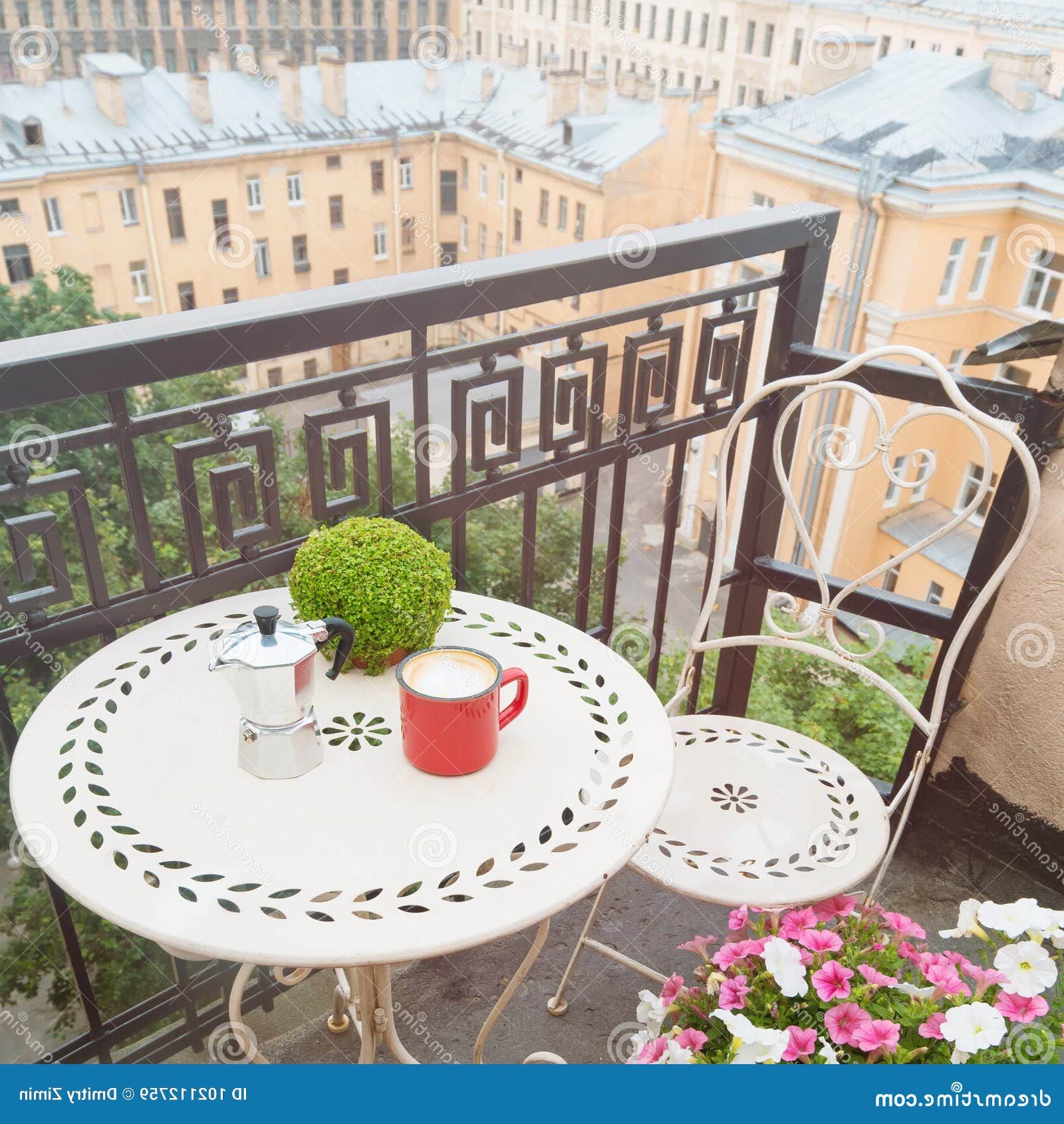 Coffee Tables For Balconies In 2020 Coffee Table With Chair On Balcony Stock Image – Image Of Table (View 5 of 15)