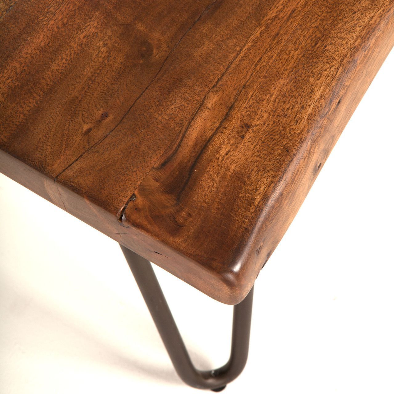 Coffee Tables With Solid Legs Within 2019 Vail Solid Wood Coffee Table In Walnut W/ Steel Legs (View 15 of 15)
