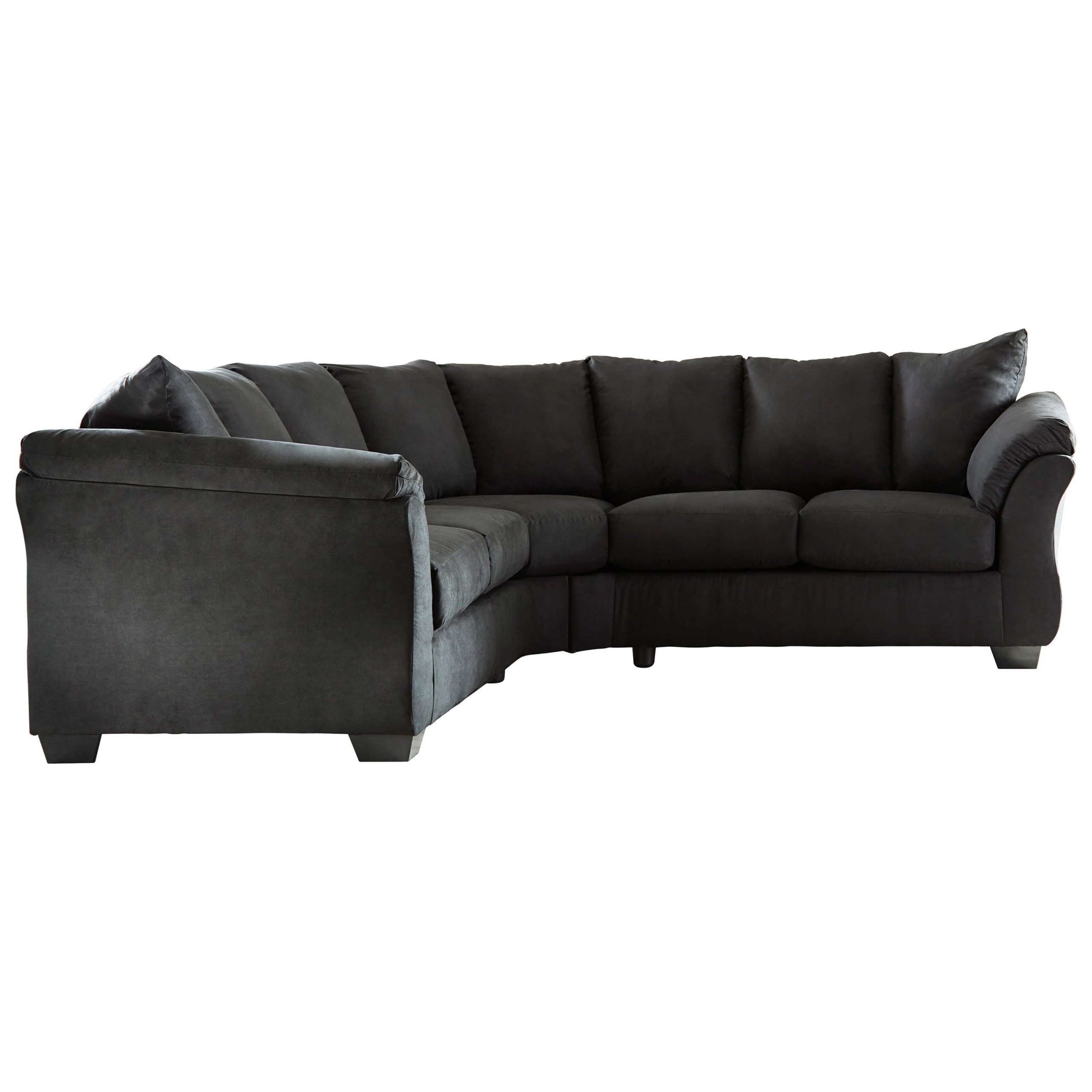 Contemporary Sectional Sofa With Sweeping Pillow Arms 104" X 104" Black Within Recent 104" Sectional Sofas (View 2 of 15)