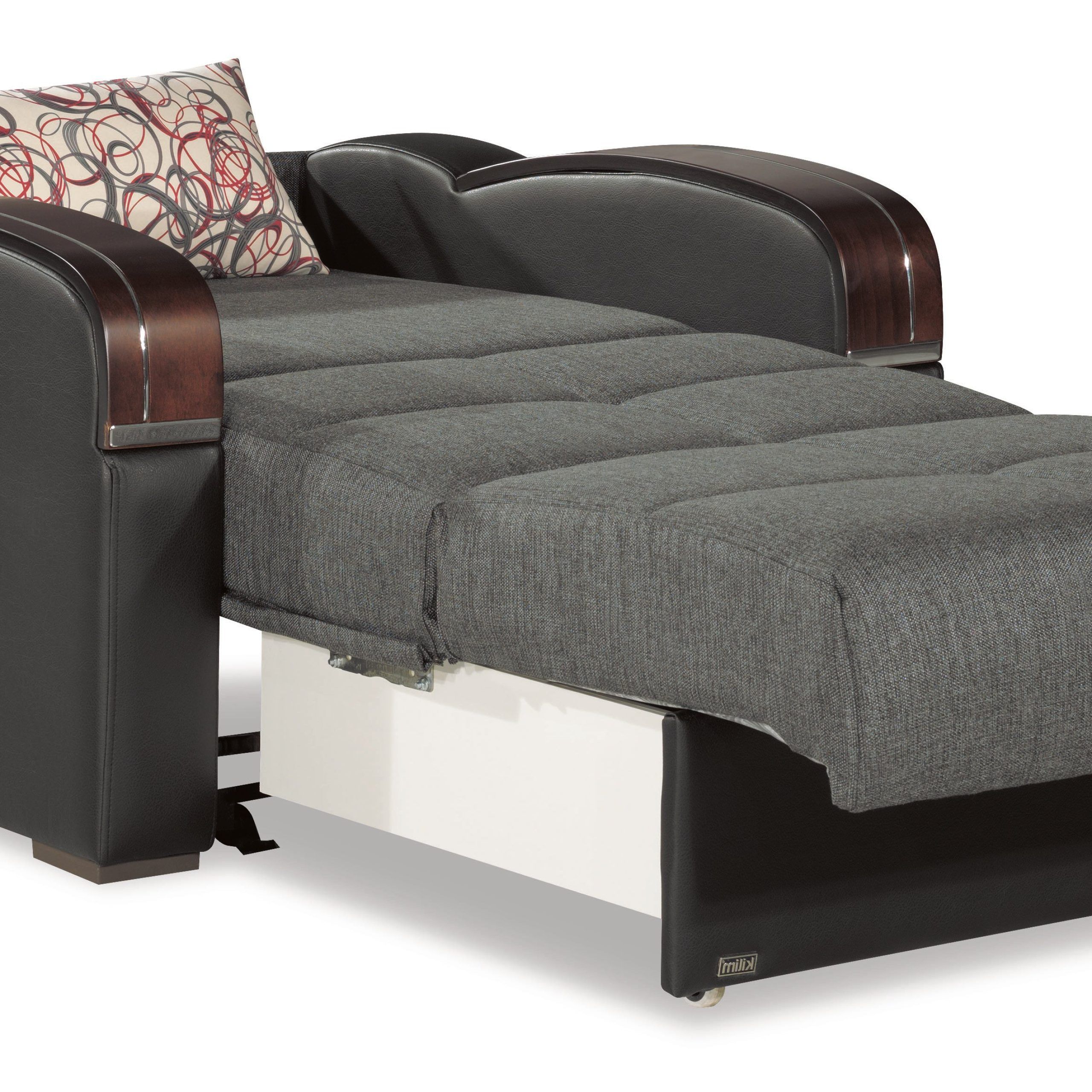 Convertible Light Gray Chair Beds Throughout Trendy Sleep Plus Gray Convertible Chair Bedcasamode (Photo 3 of 15)