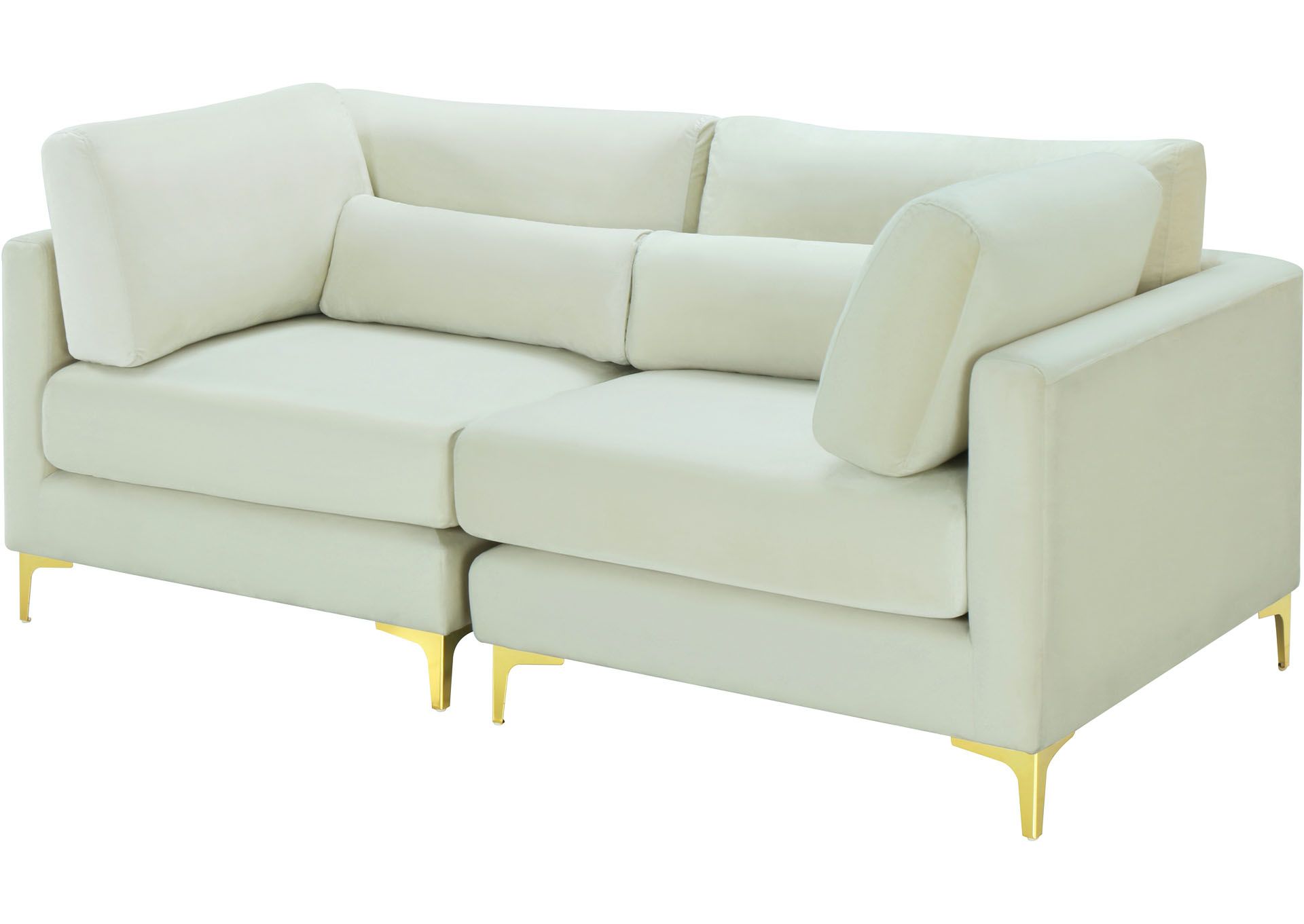 Cream Velvet Modular Sectionals Pertaining To Trendy Damian Cream Velvet Modular Sofa Coco Furniture Galleries (View 13 of 15)