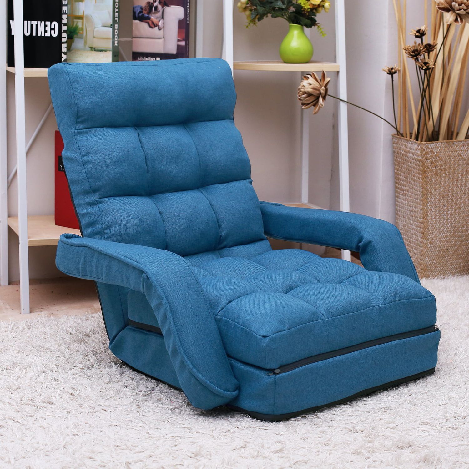 Current 2 In 1 Foldable Sofas Within Furniture 2 In 1 Folding Lazy Sofa Lounger Floor Gaming Armchair Bed (Photo 11 of 15)