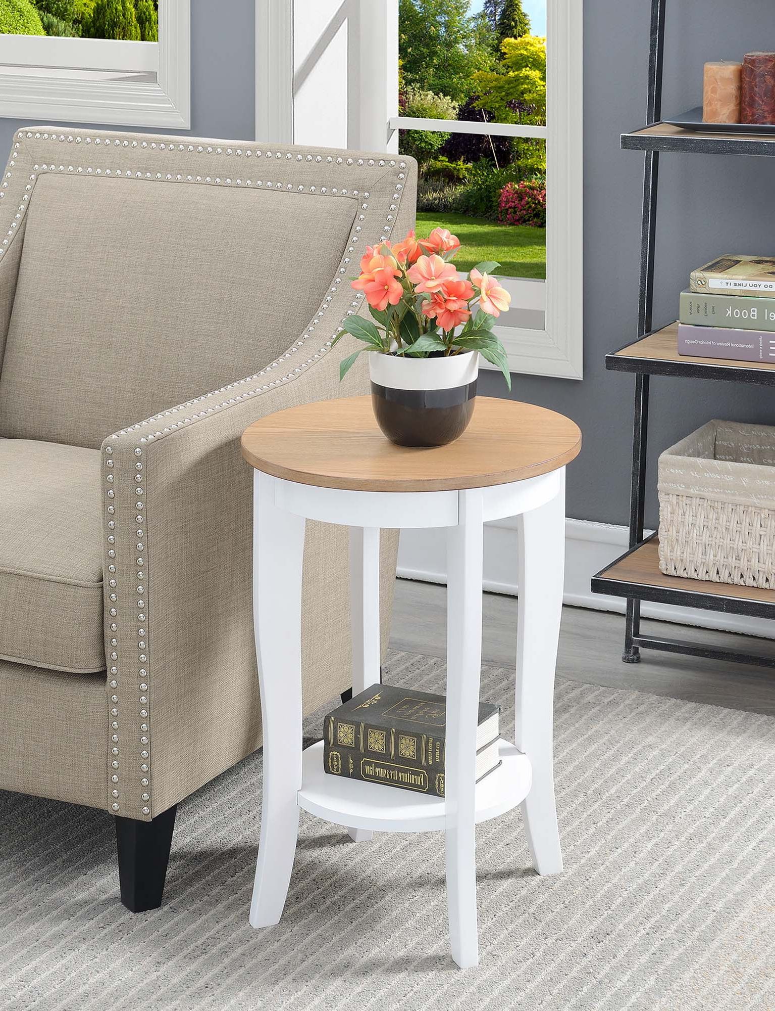 Current American Heritage Round Coffee Tables Throughout Convenience Concepts American Heritage Round End Table, Multiple (View 15 of 15)