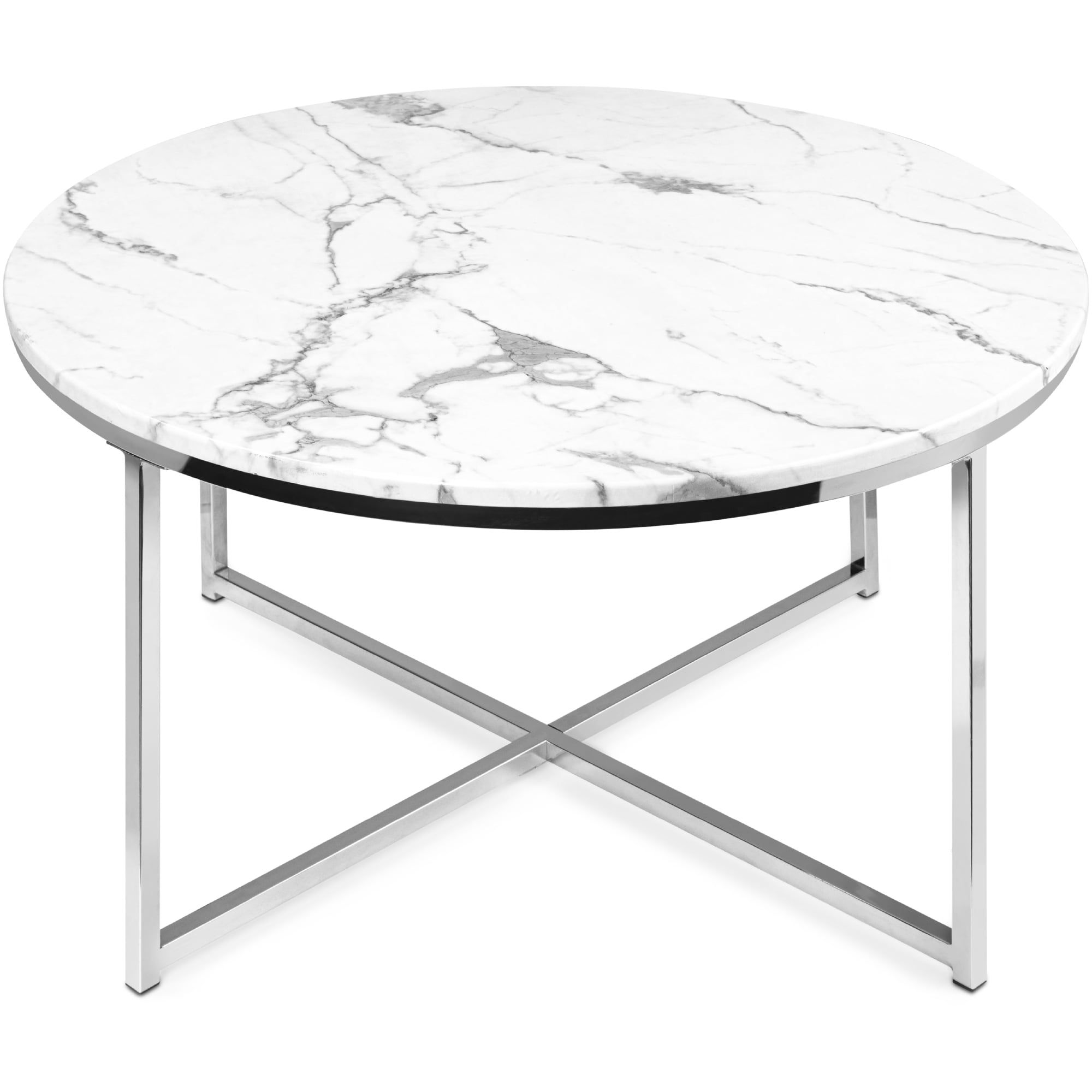 Current Best Choice Products 36in Faux Marble Modern Round Living Room Accent Pertaining To Modern Round Faux Marble Coffee Tables (View 7 of 15)