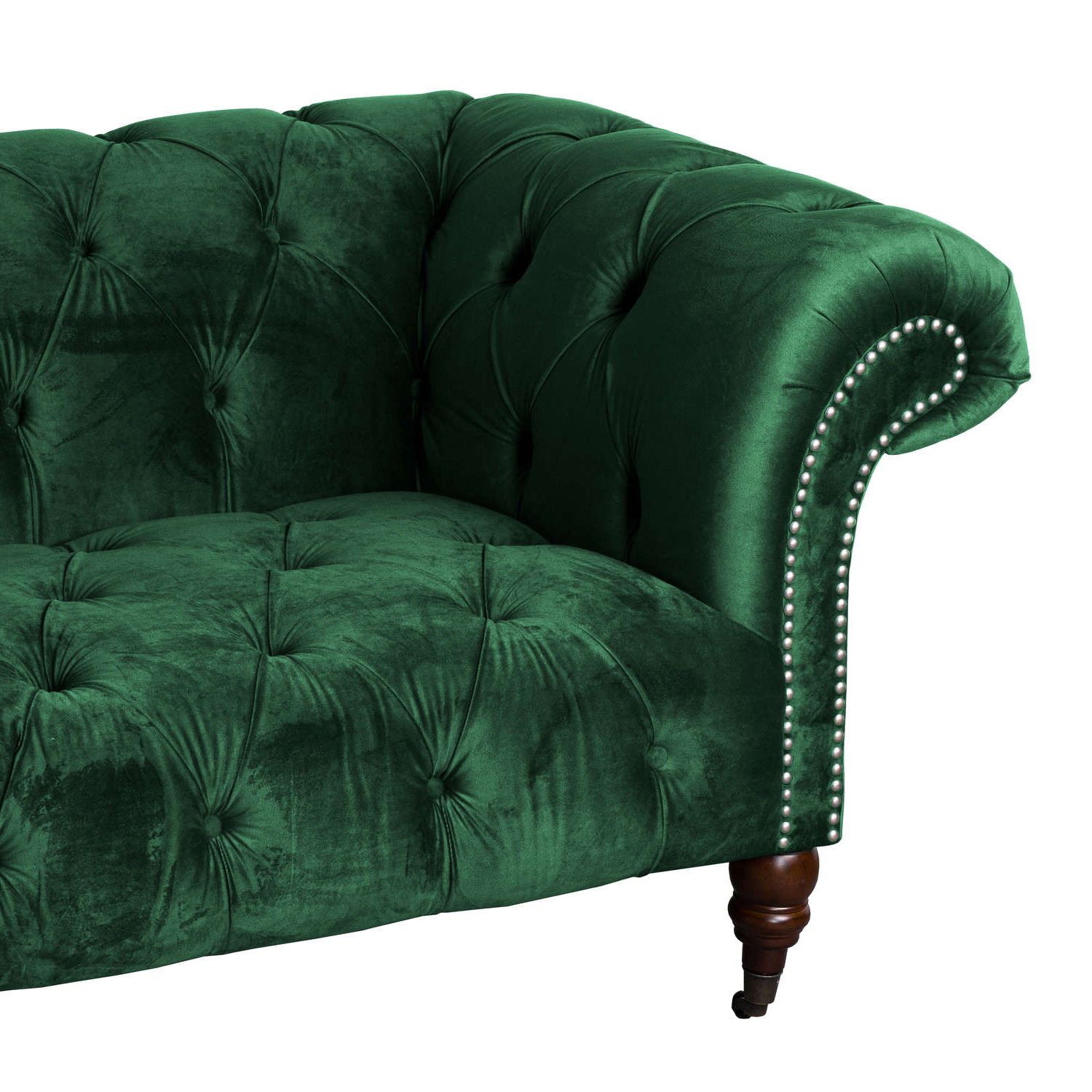 Emerald Green Velvet Chesterfield Sofa – Acacia Bay Pertaining To 2017 75" Green Velvet Sofas (Photo 15 of 15)