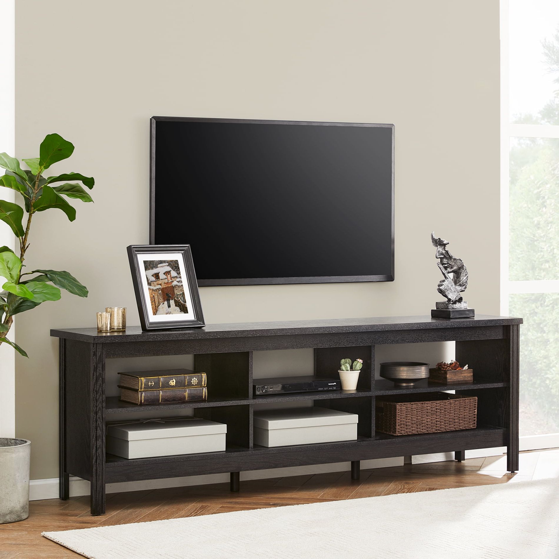 Entertainment Center With Storage Cabinet In Popular Farmhouse Tv Stands For 75 Inch Flat Screen Media Console Storage (View 9 of 15)