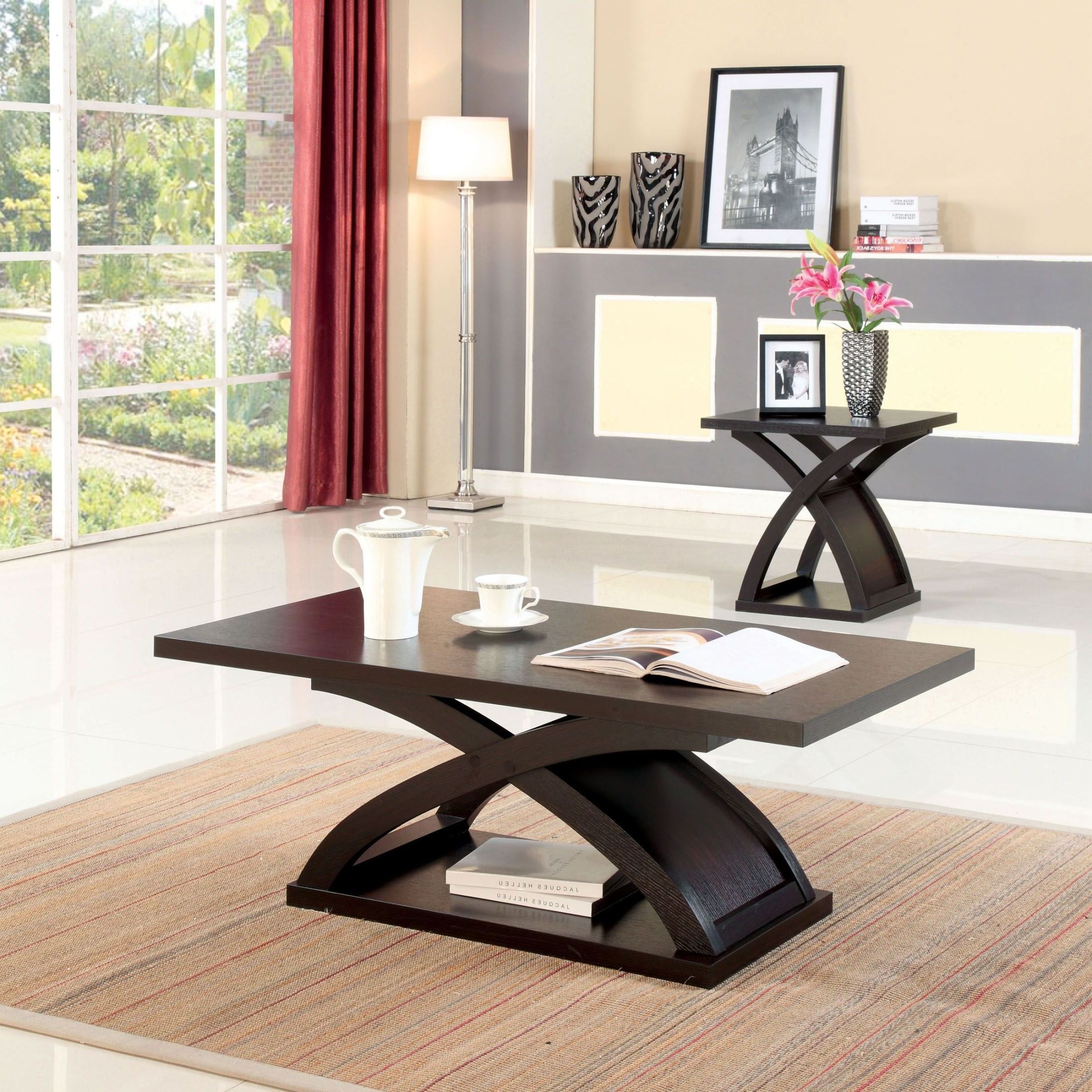 Espresso Wood Finish Coffee Tables With Most Recent Arkley Espresso Rectangular Coffee Table From Furniture Of America (Photo 4 of 15)