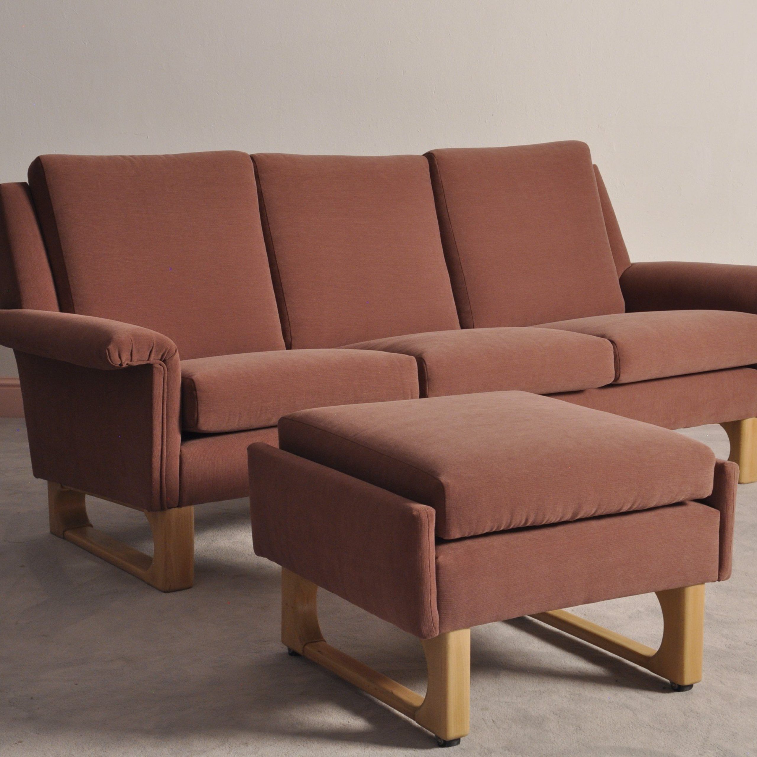 Famous Mid Century 3 Seat Couches Pertaining To Scandinavian Mid Century 3 Seater Sofa & Ottoman – 1970s – Design Market (View 10 of 15)