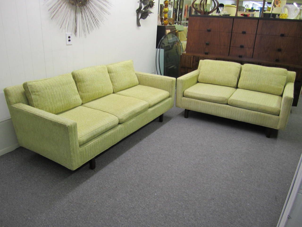 Famous Mid Century 3 Seat Couches Regarding Stunning Signed Dunbar Three Seater Sofa Mid Century Modern For Sale At (View 11 of 15)