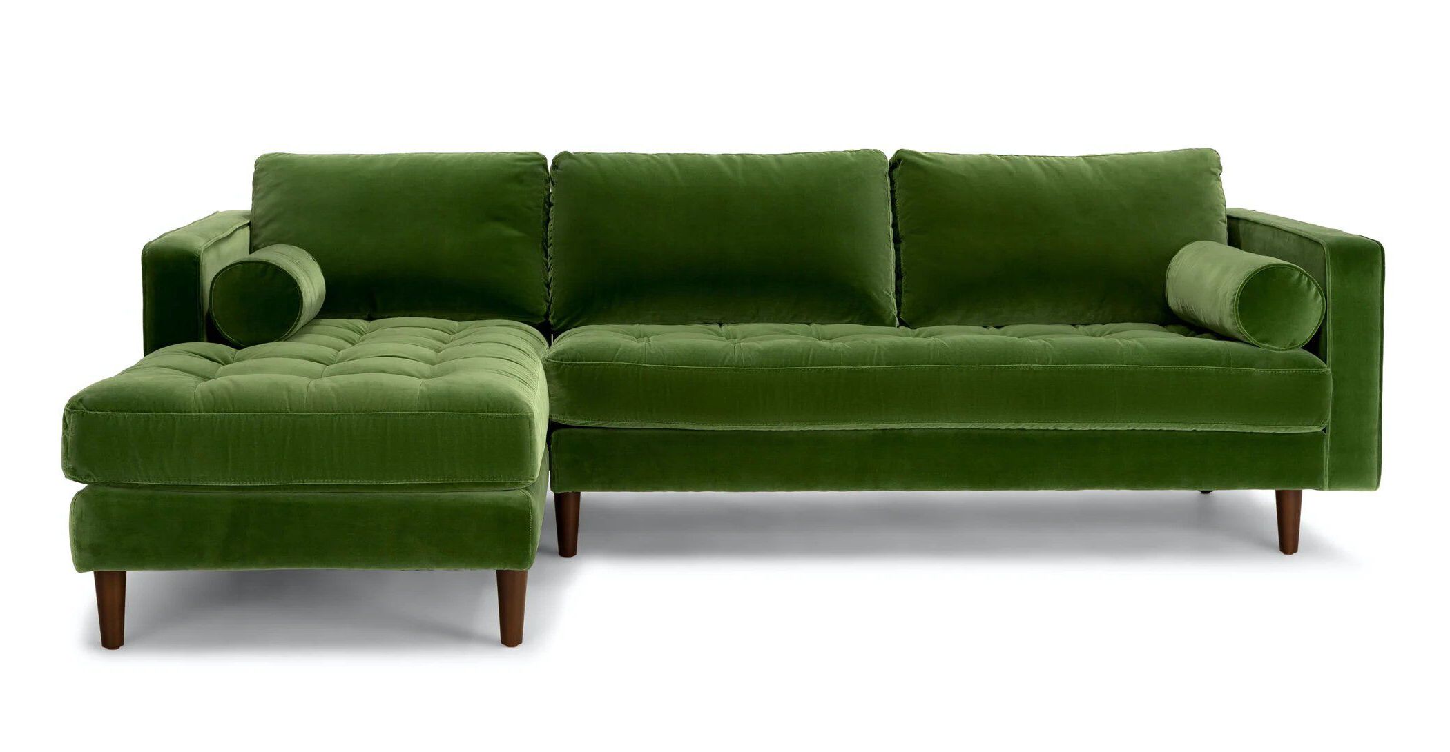 Famous The 9 Best Green Velvet Sofas Of 2022 Within Green Velvet Modular Sectionals (Photo 1 of 15)