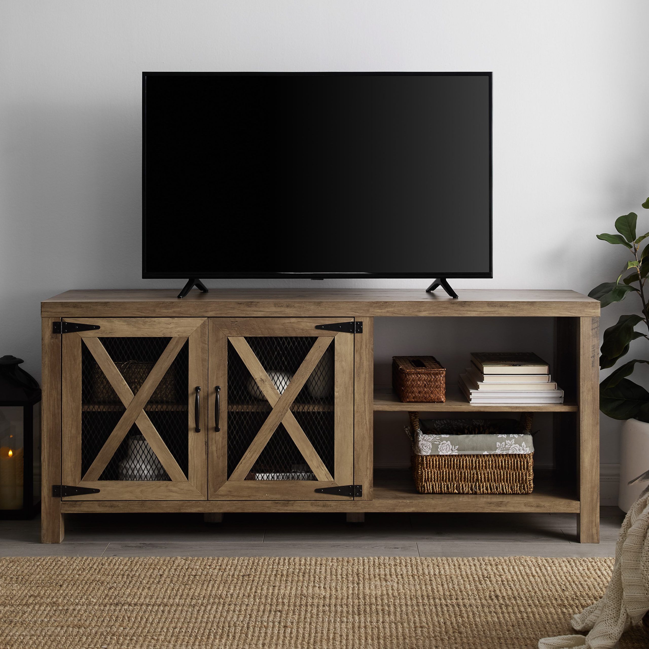 Farmhouse Stands For Tvs Regarding Most Recently Released Manor Park Farmhouse Tv Stand For Tvs Up To 65", Reclaimed Barnwood (View 6 of 15)