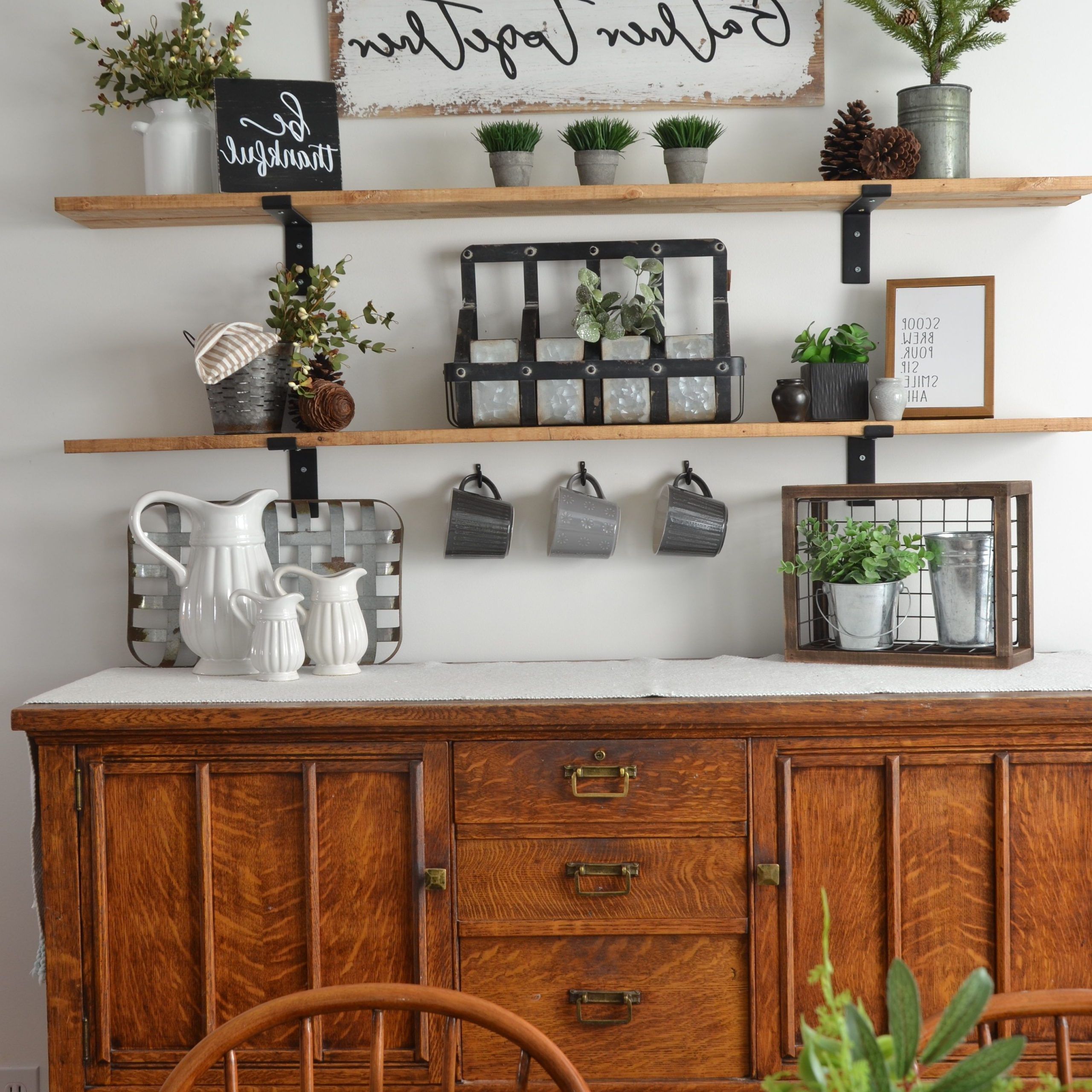 Farmhouse Stands With Shelves With Famous How To Make Fixer Upper Style Farmhouse Shelves (View 5 of 15)