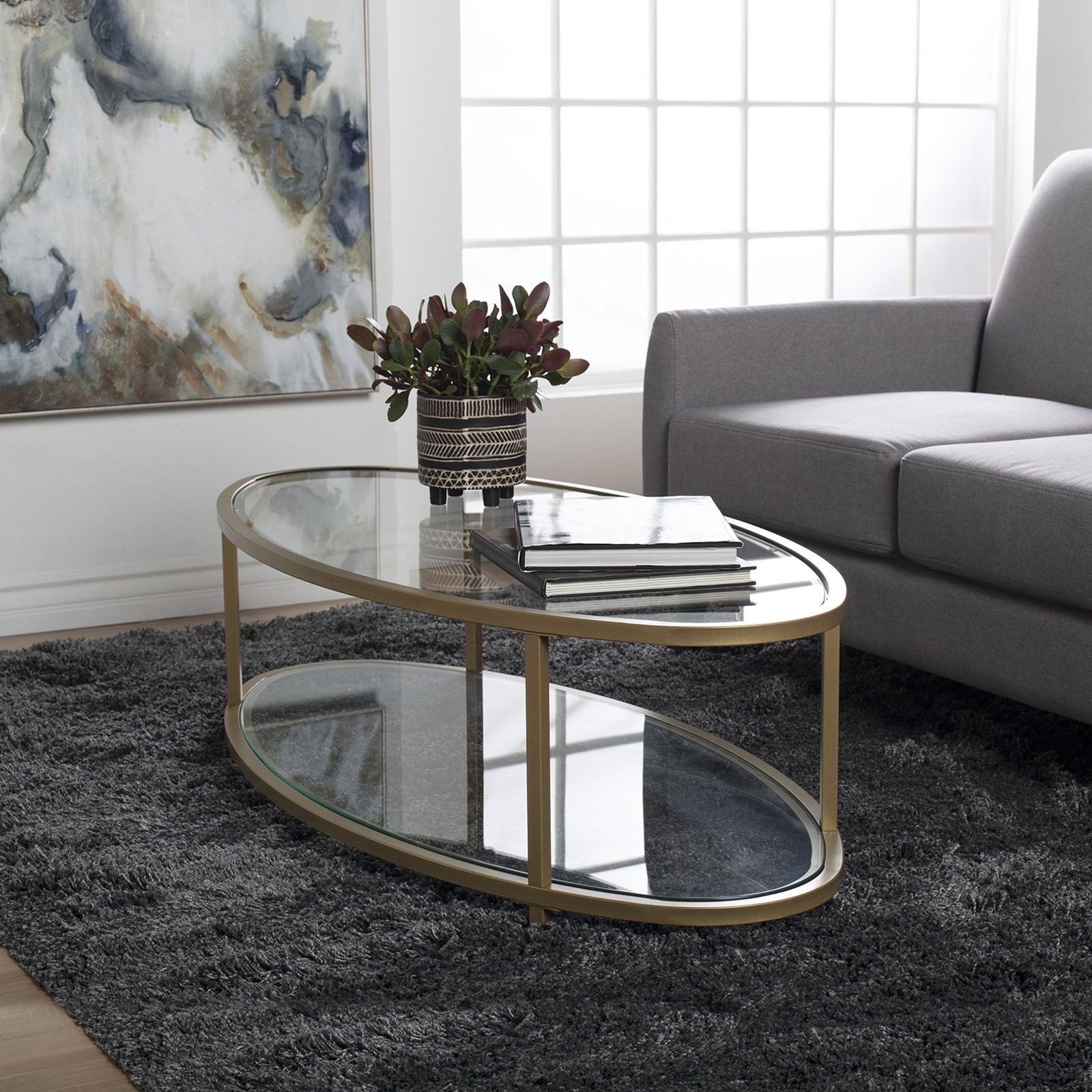 Fashionable Camber 48″ Oval Coffee Table – 71038 – Studio Designs Within Oval Glass Coffee Tables (View 6 of 15)