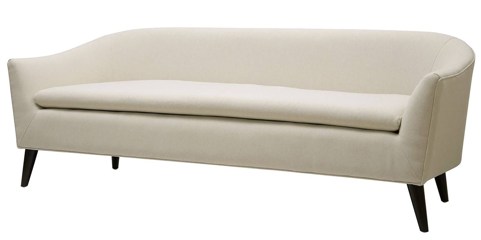 Fashionable Classiest Mid Century Three Seater Sofa In White Colour – Dreamzz For Mid Century 3 Seat Couches (View 2 of 15)