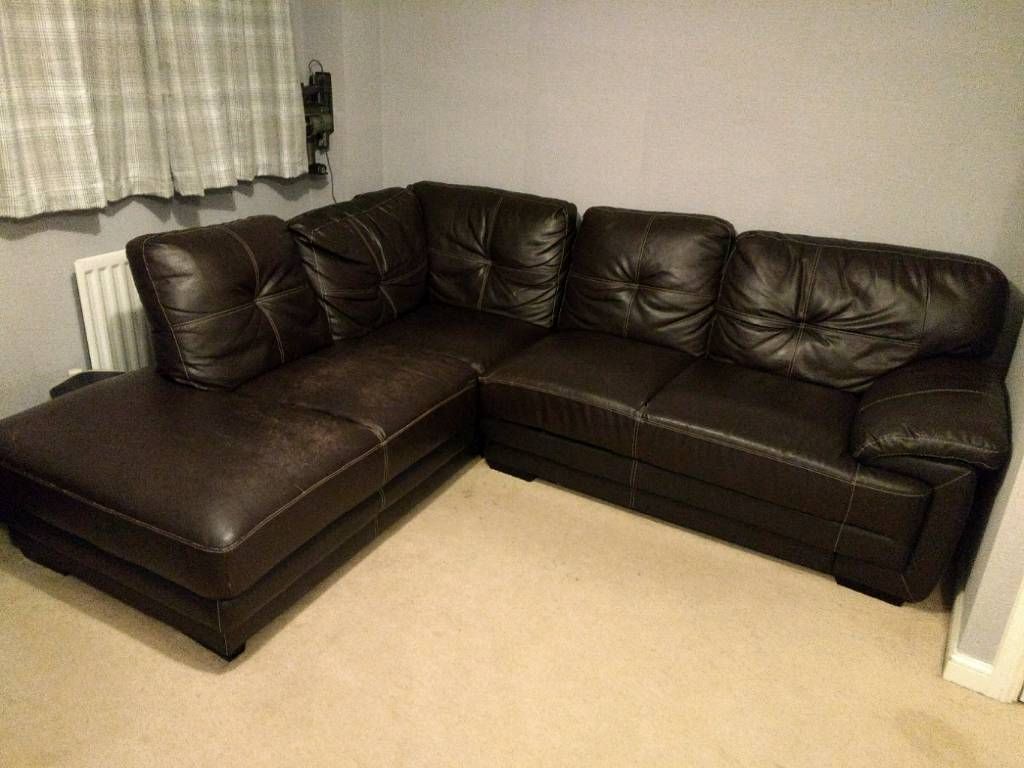 Faux Leather Sofas In Dark Brown Regarding Most Recently Released Dark Brown Faux Leather Corner Sofa (View 11 of 15)