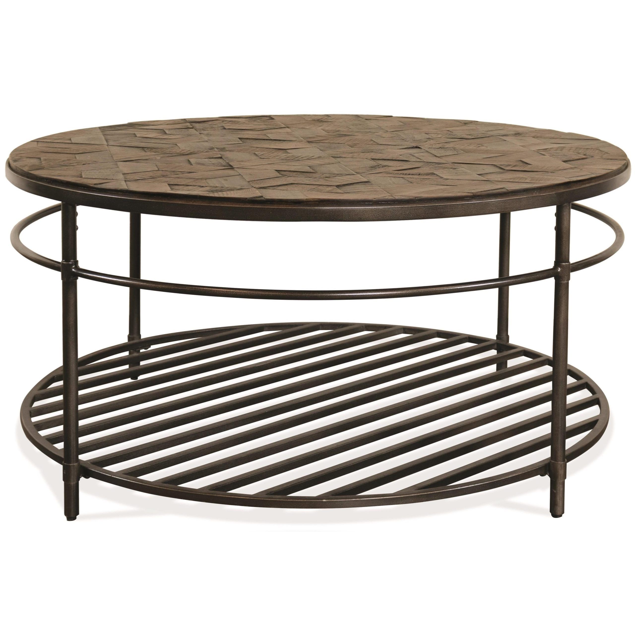Favorite Gray Coastal Cocktail Tables In Riverside Furniture Hillcrest 1367345 Rustic Round Cocktail Table With (View 11 of 15)