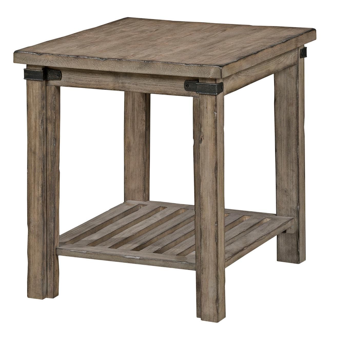 Favorite Kincaid Furniture Foundry Rustic Weathered Gray End Table (Photo 6 of 15)