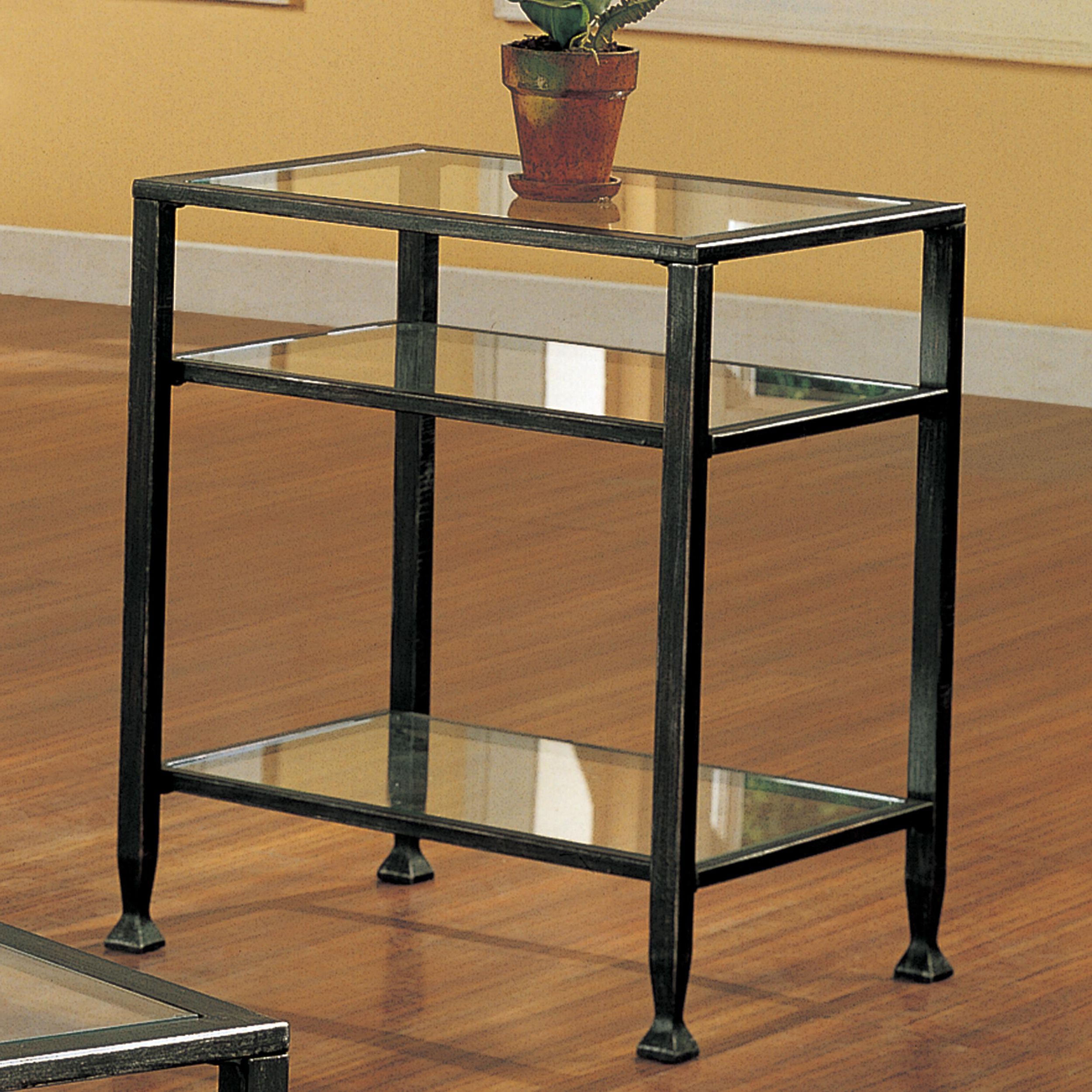 Favorite Metal Side Tables For Living Spaces In Amazon – Sei Bunching Metal End Table – Glass Side Table (Photo 9 of 15)