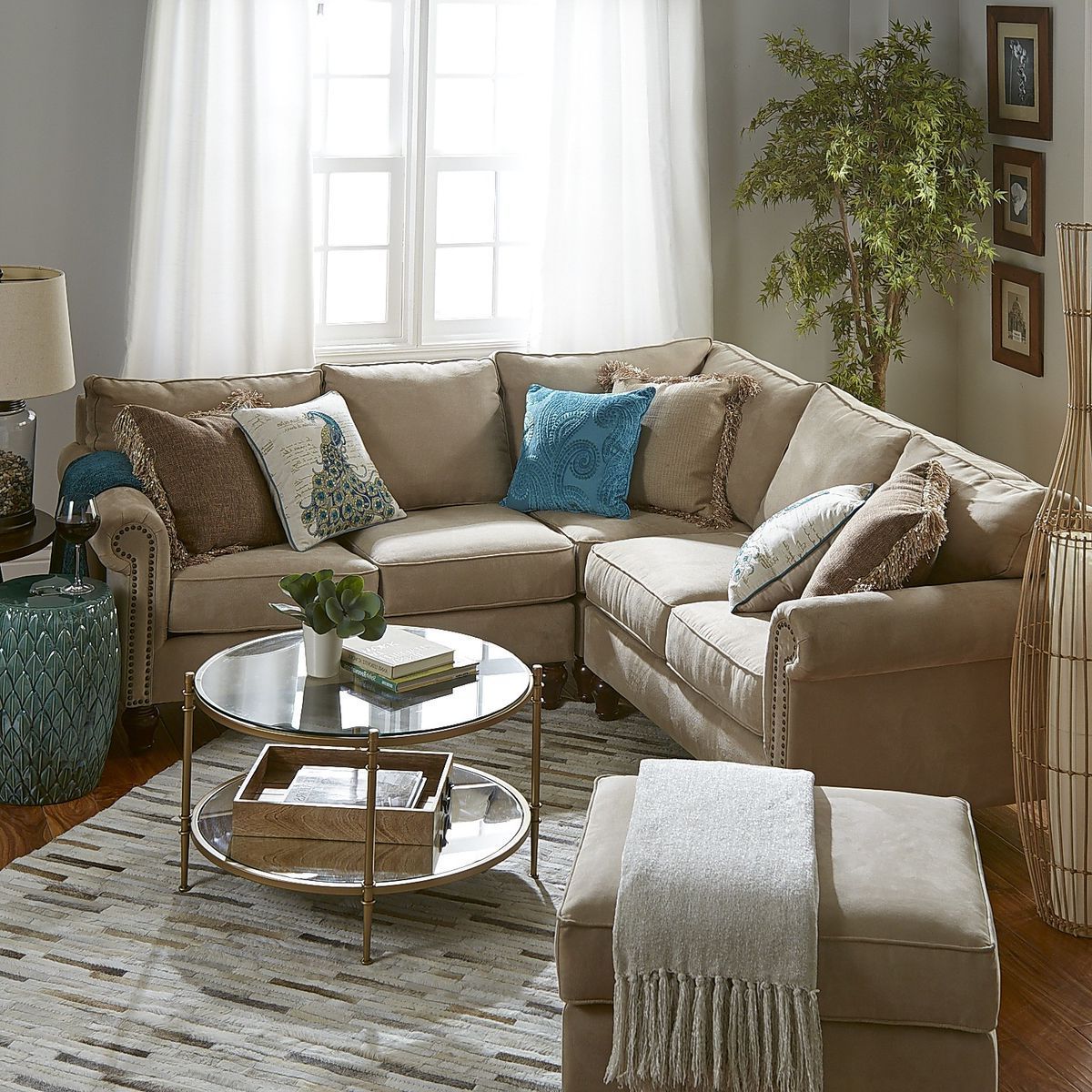 Favorite Small L Shaped Sectional Sofas In Beige Intended For Alton Ecru 3 Piece L Shaped Sectional (View 11 of 15)