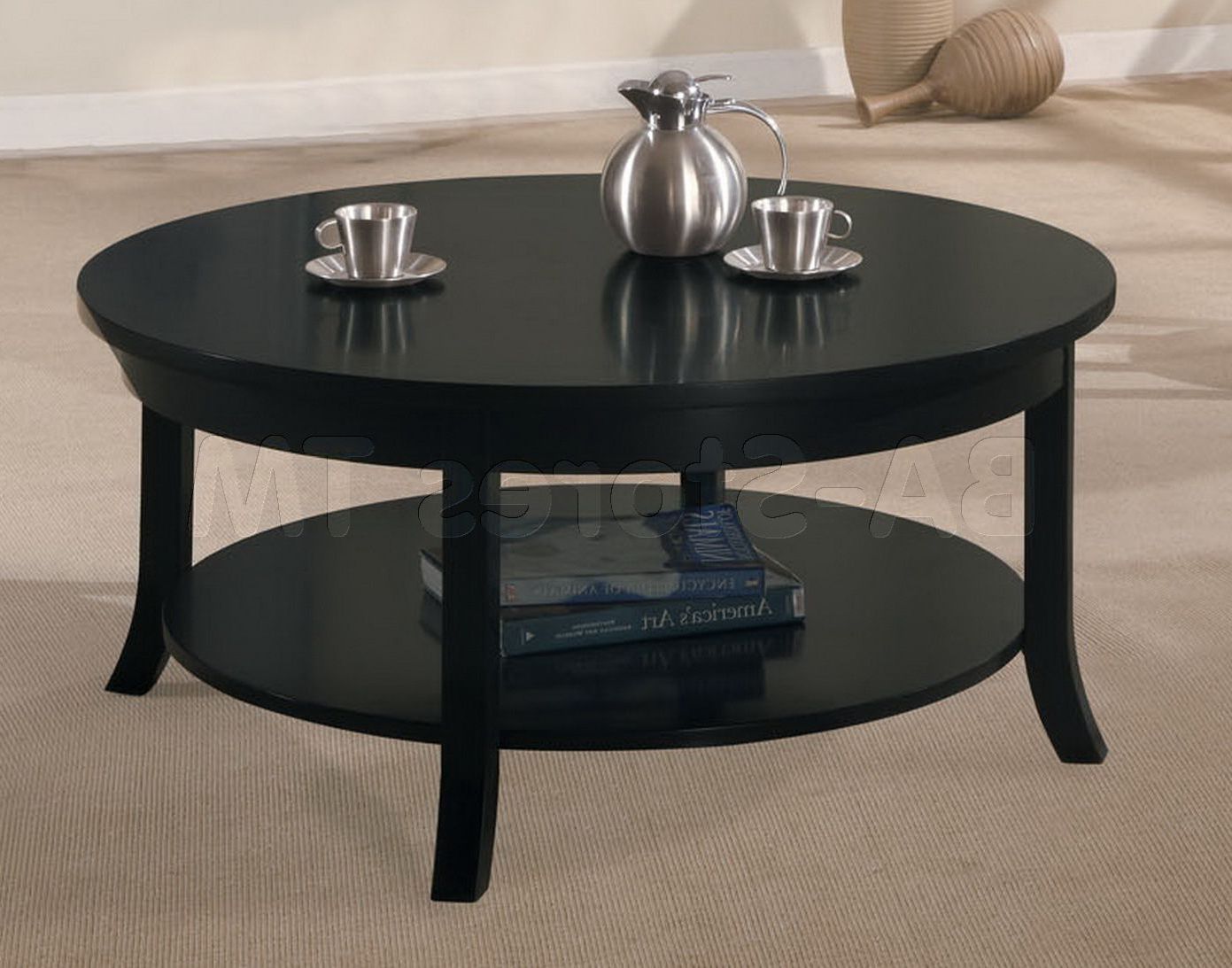Full Black Round Coffee Tables For Well Known Bring A Touch Of Elegance To Your Home With A Black Circle Coffee Table (Photo 4 of 15)