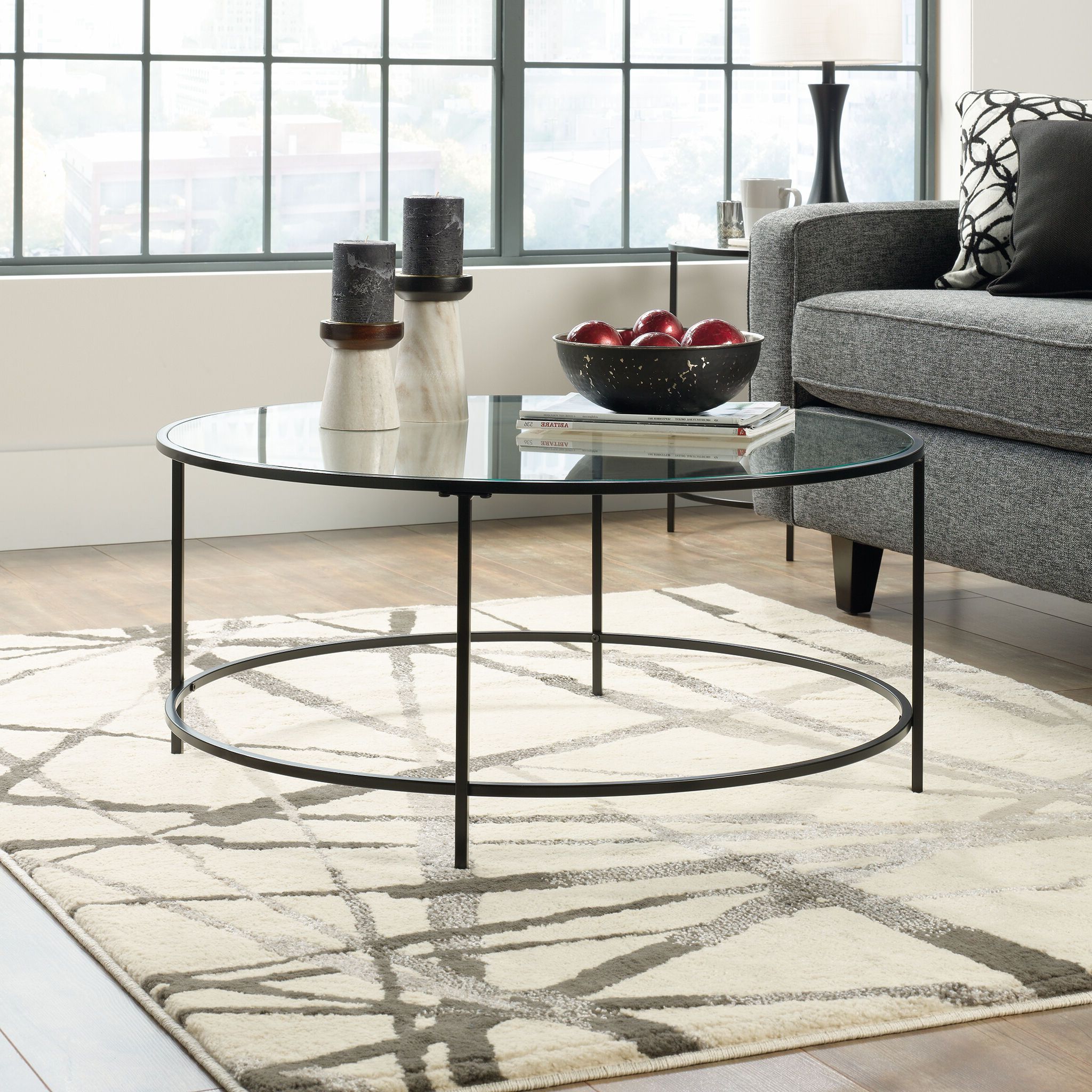 Full Black Round Coffee Tables Inside Most Popular Round Contemporary Coffee Table In Black (Photo 1 of 15)