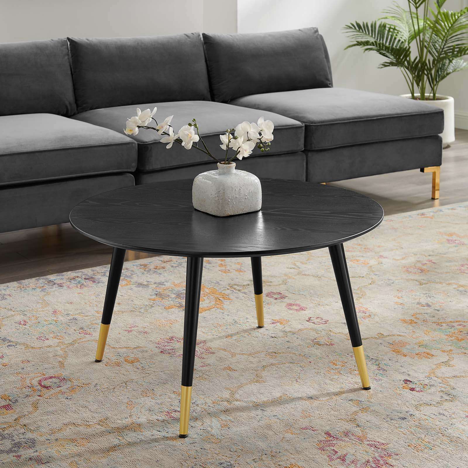 Full Black Round Coffee Tables With Well Known Modterior :: Living Room :: Coffee Tables :: Vigor Round Coffee Table (Photo 7 of 15)