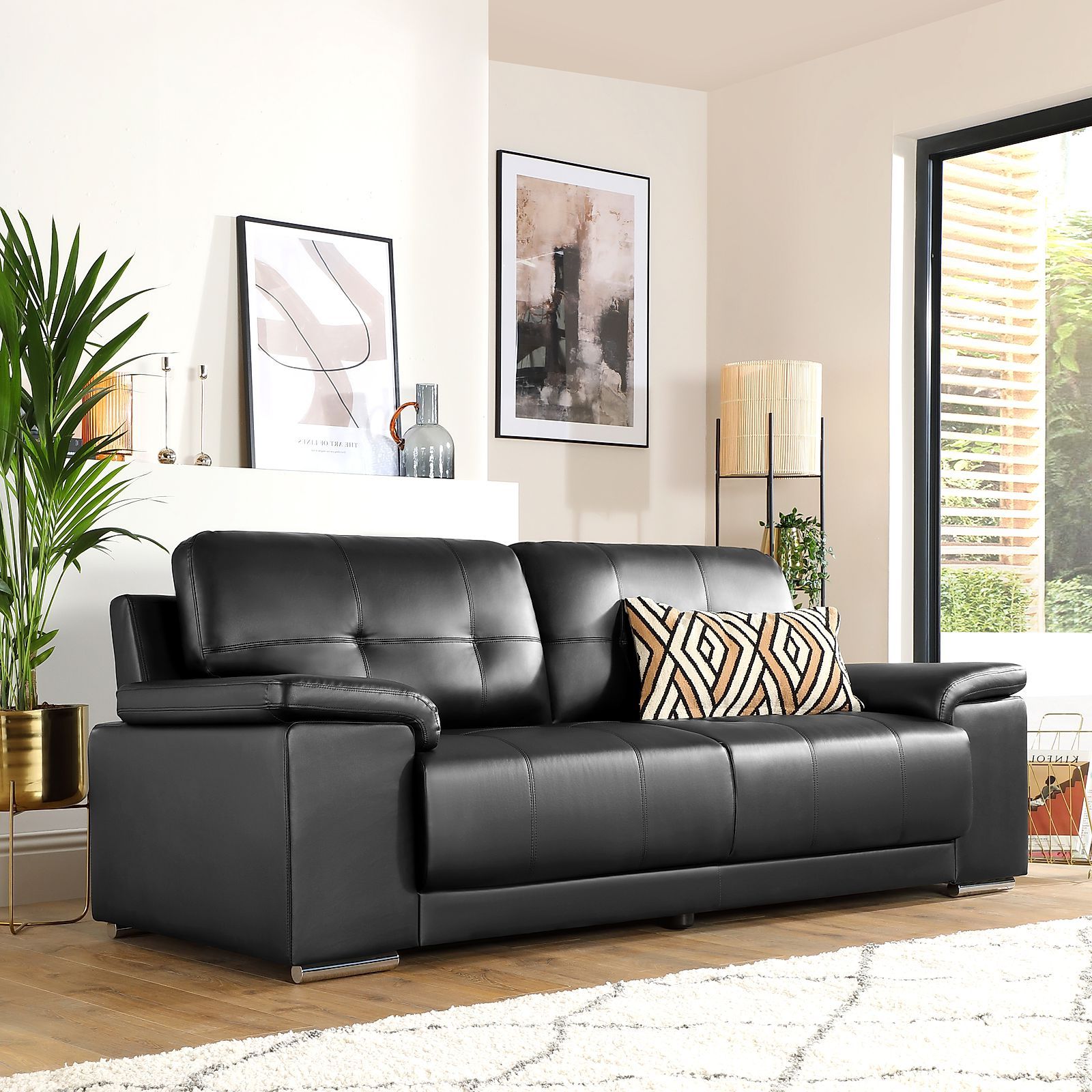 Furniture Choice Regarding Favorite 3 Seat L Shaped Sofas In Black (View 6 of 15)